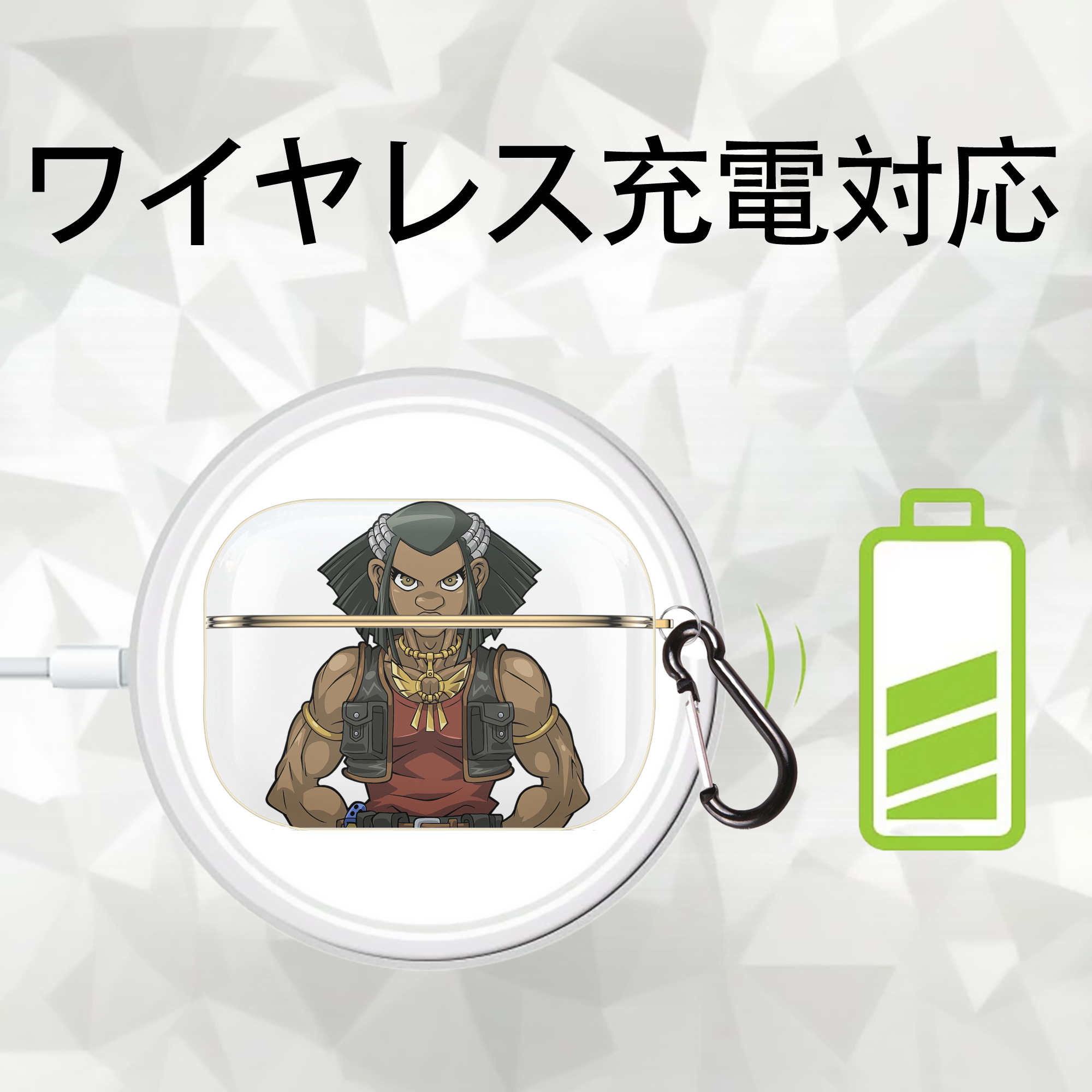 遊☆戯☆王 Yu-Gi-Oh! 【AirPods Pro用】ハードシェル保護ケース｜耐衝撃・防指紋・カラビナ付き商品仕様