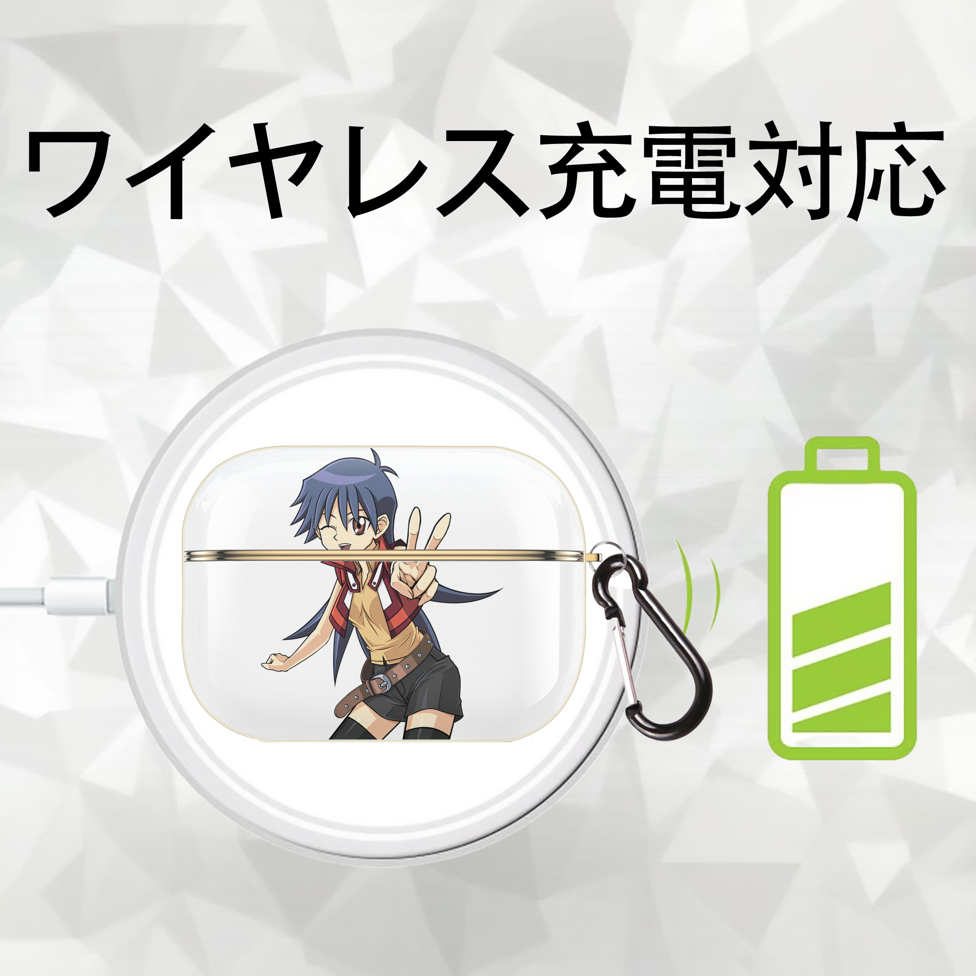 遊☆戯☆王 Yu-Gi-Oh! 【AirPods Pro用】ハードシェル保護ケース｜耐衝撃・防指紋・カラビナ付き商品仕様