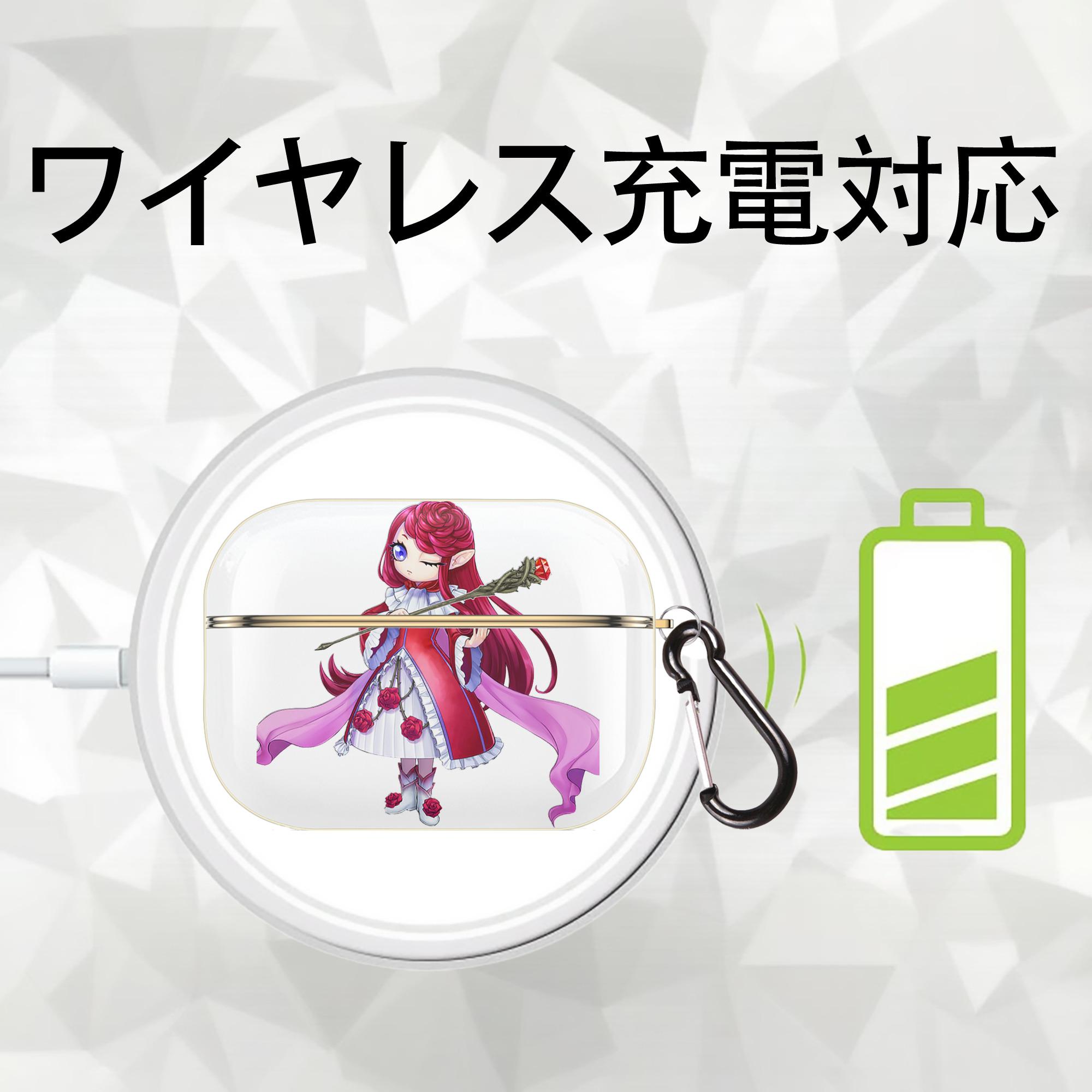 遊☆戯☆王 Yu-Gi-Oh! 【AirPods Pro用】ハードシェル保護ケース｜耐衝撃・防指紋・カラビナ付き商品仕様