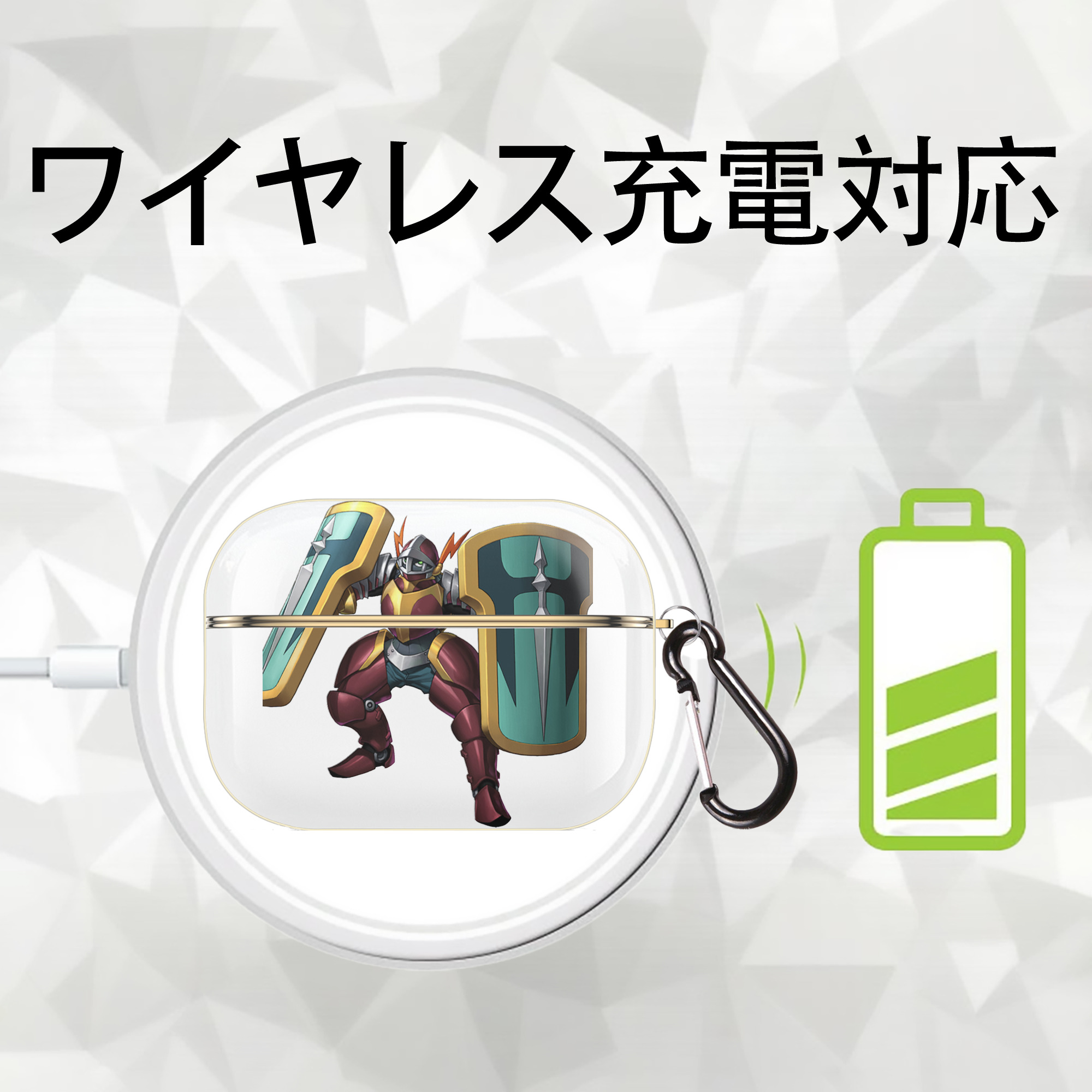 遊☆戯☆王 Yu-Gi-Oh! 【AirPods Pro用】ハードシェル保護ケース｜耐衝撃・防指紋・カラビナ付き商品仕様