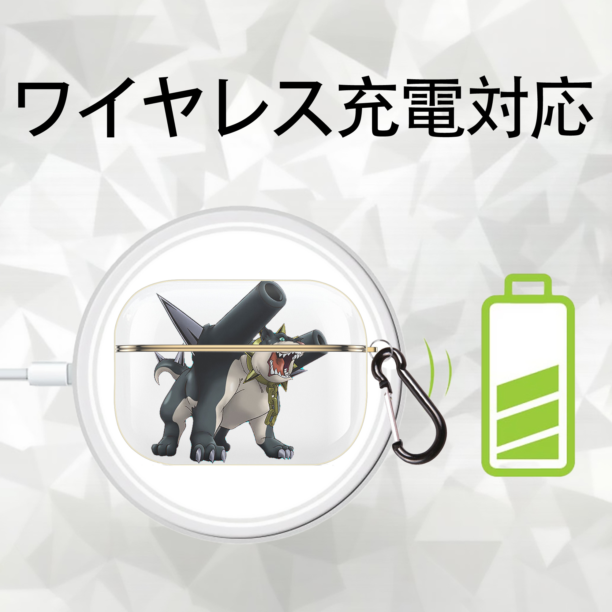 遊☆戯☆王 Yu-Gi-Oh! 【AirPods Pro用】ハードシェル保護ケース｜耐衝撃・防指紋・カラビナ付き商品仕様