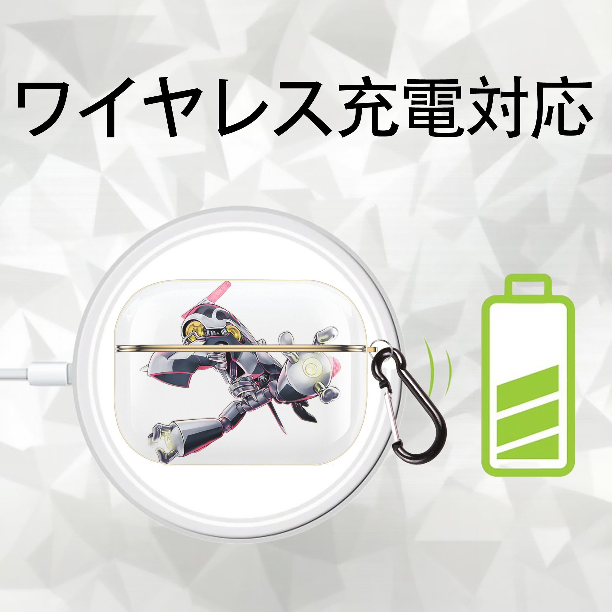 遊☆戯☆王 Yu-Gi-Oh! 【AirPods Pro用】ハードシェル保護ケース｜耐衝撃・防指紋・カラビナ付き商品仕様