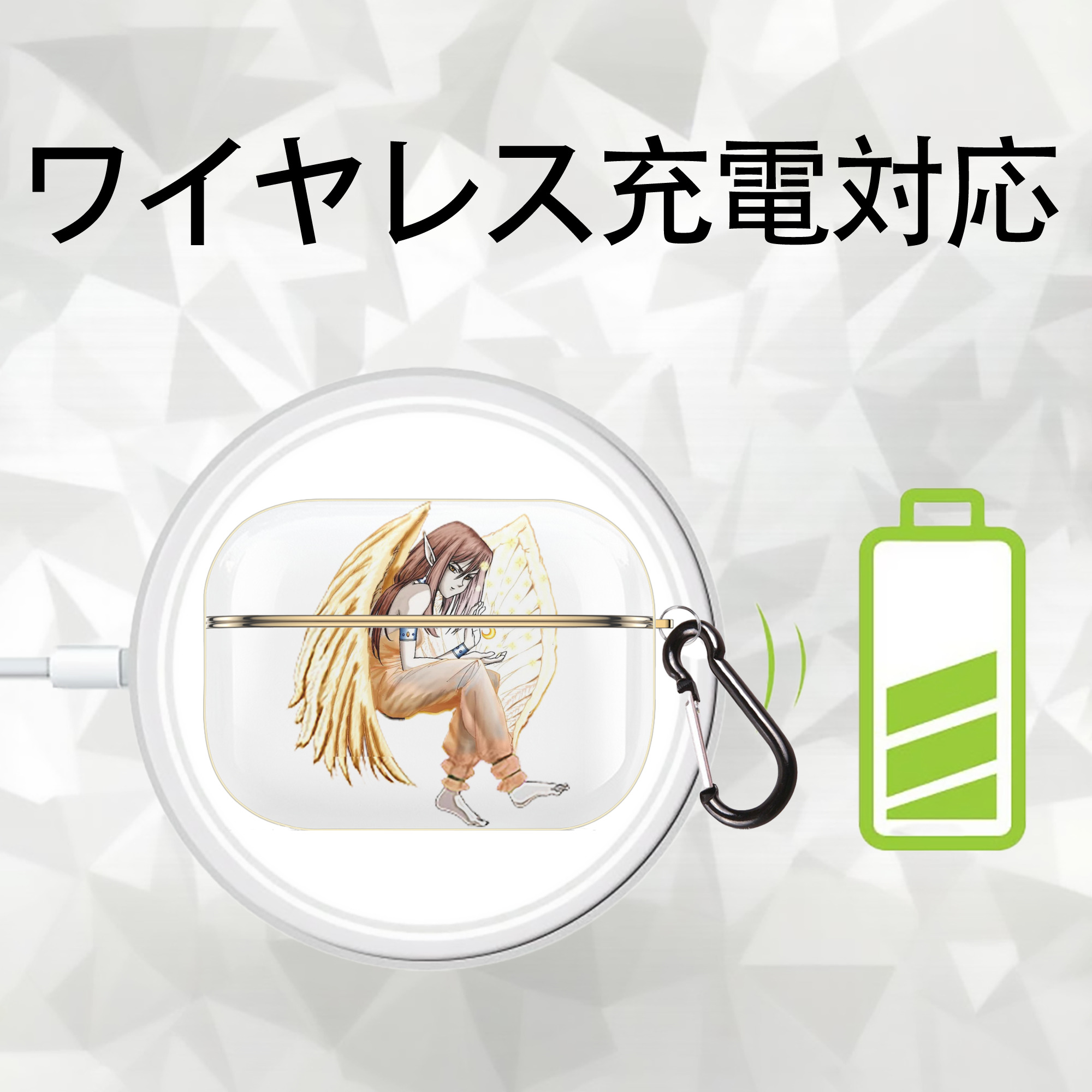 遊☆戯☆王 Yu-Gi-Oh! 【AirPods Pro用】ハードシェル保護ケース｜耐衝撃・防指紋・カラビナ付き商品仕様