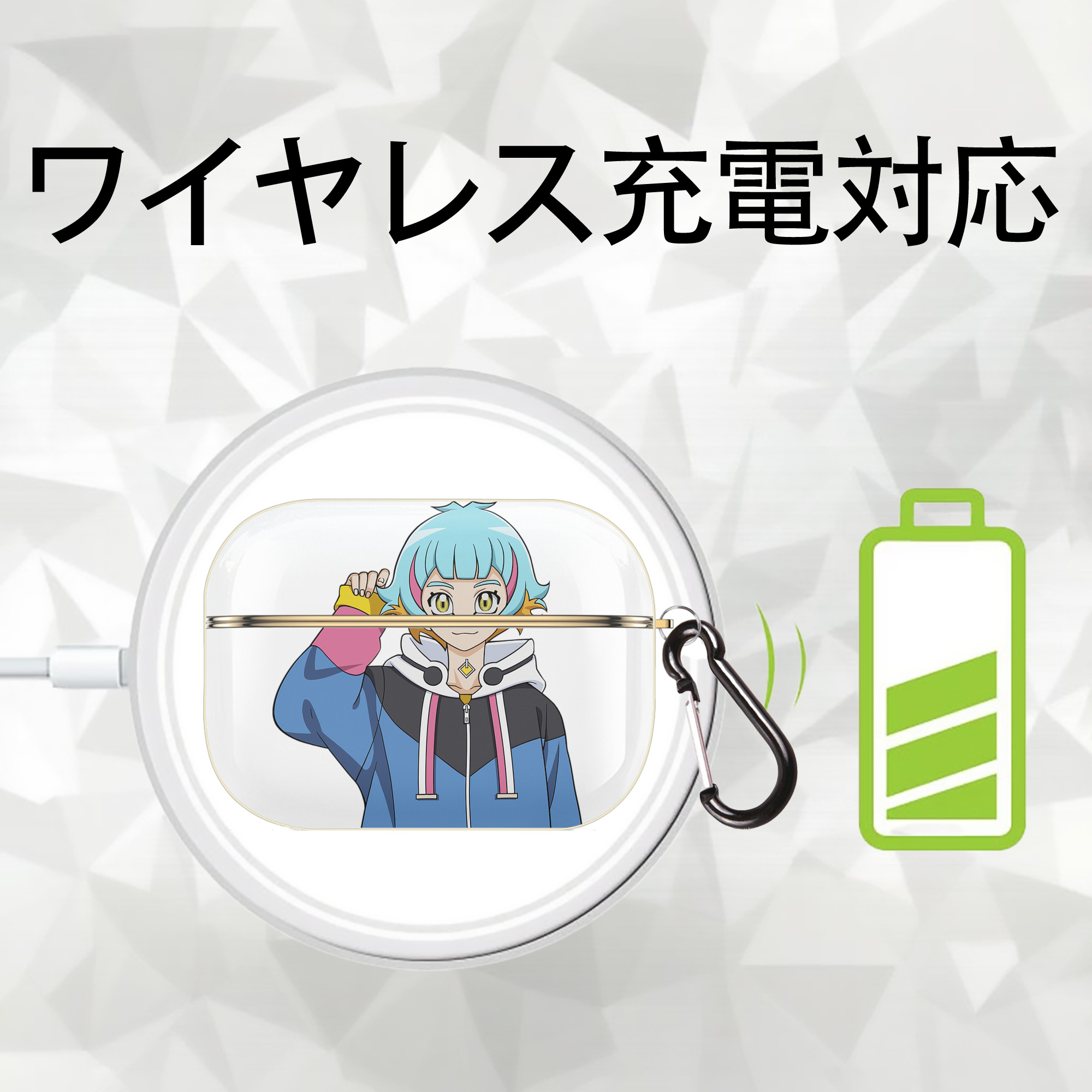 遊☆戯☆王 Yu-Gi-Oh! 【AirPods Pro用】ハードシェル保護ケース｜耐衝撃・防指紋・カラビナ付き商品仕様