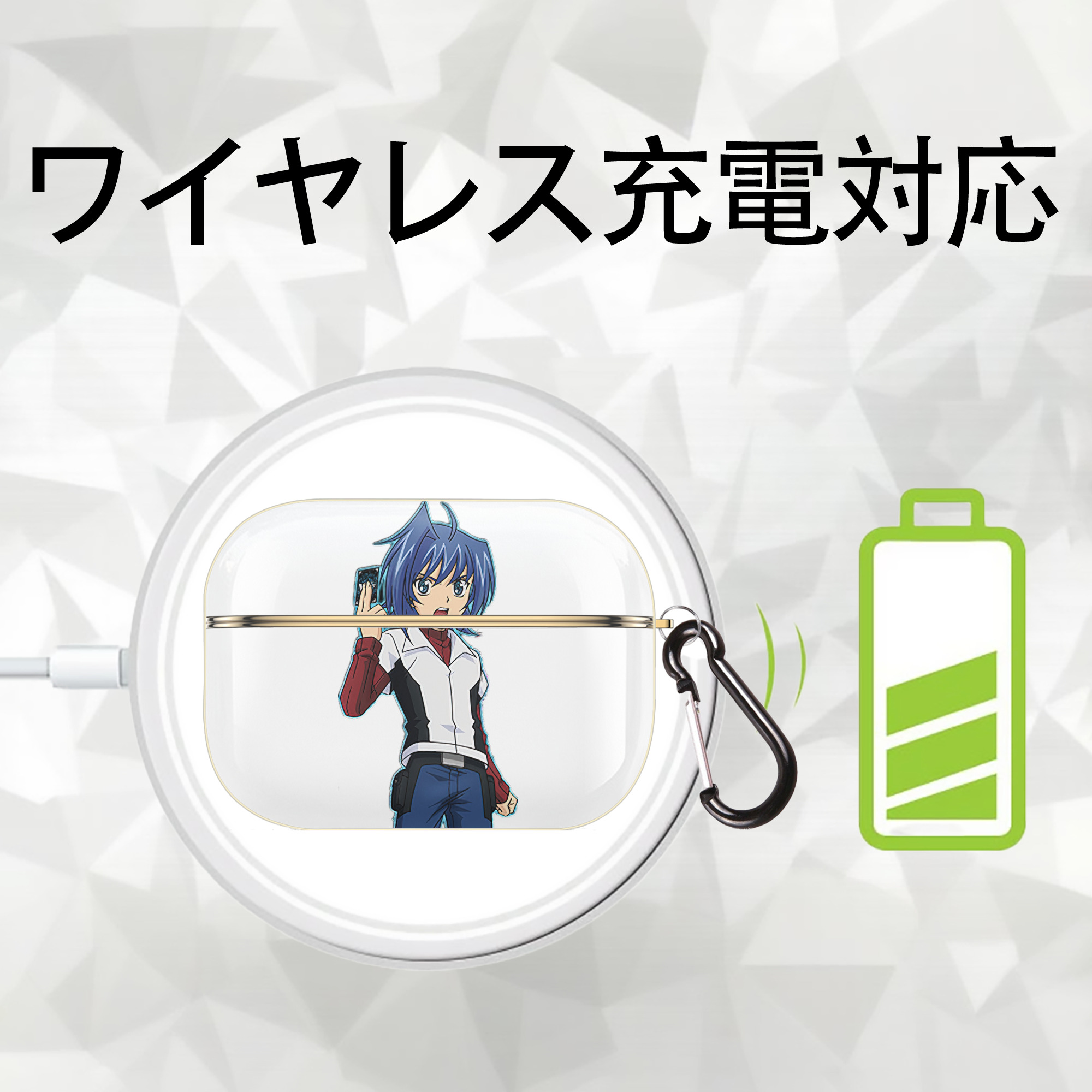 遊☆戯☆王 Yu-Gi-Oh! 【AirPods Pro用】ハードシェル保護ケース｜耐衝撃・防指紋・カラビナ付き商品仕様