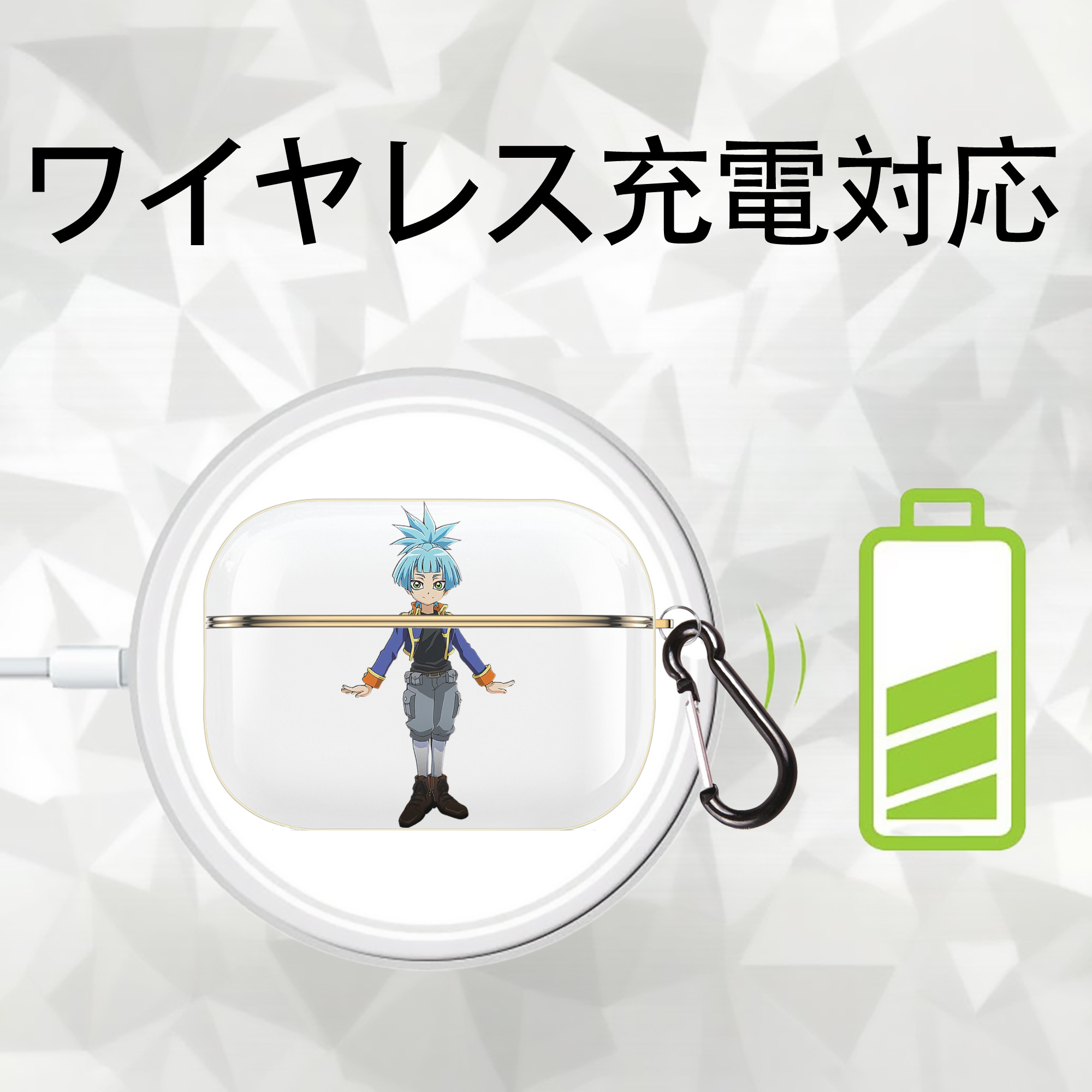 遊☆戯☆王 Yu-Gi-Oh! 【AirPods Pro用】ハードシェル保護ケース｜耐衝撃・防指紋・カラビナ付き商品仕様