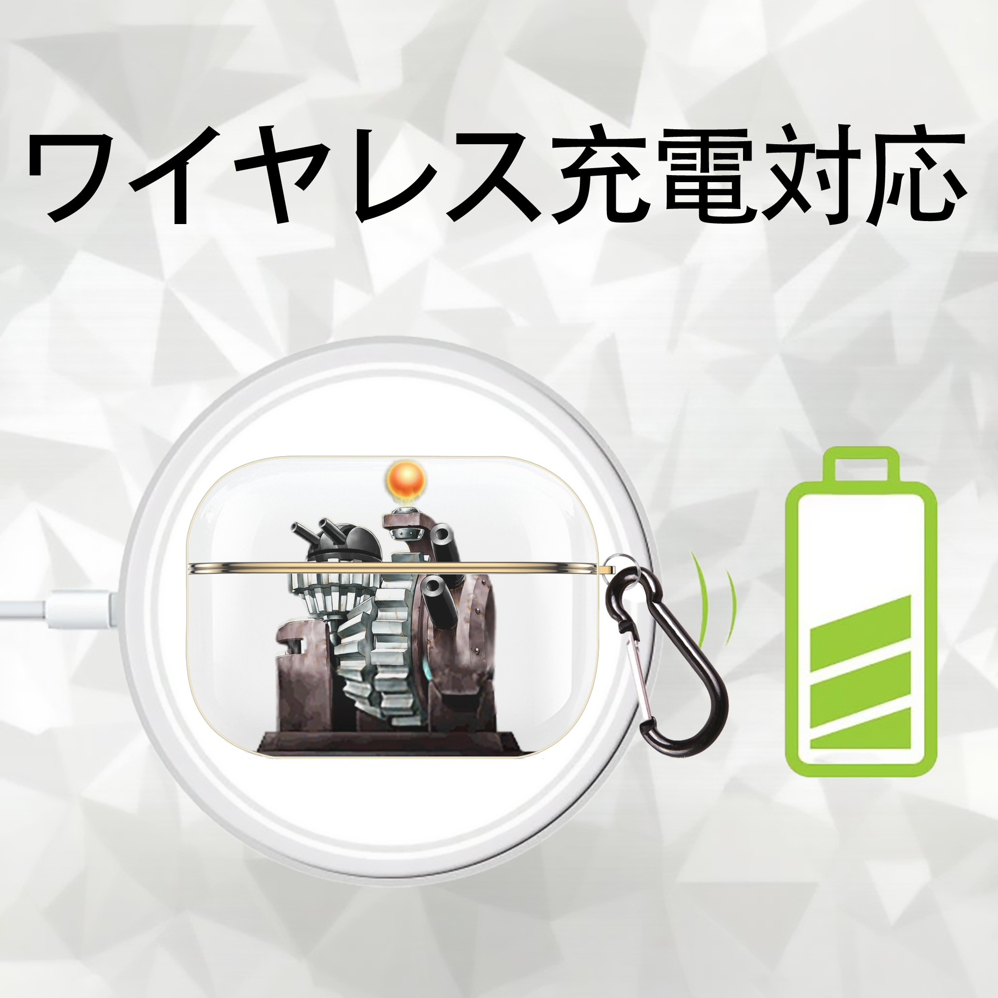 遊☆戯☆王 Yu-Gi-Oh! 【AirPods Pro用】ハードシェル保護ケース｜耐衝撃・防指紋・カラビナ付き商品仕様