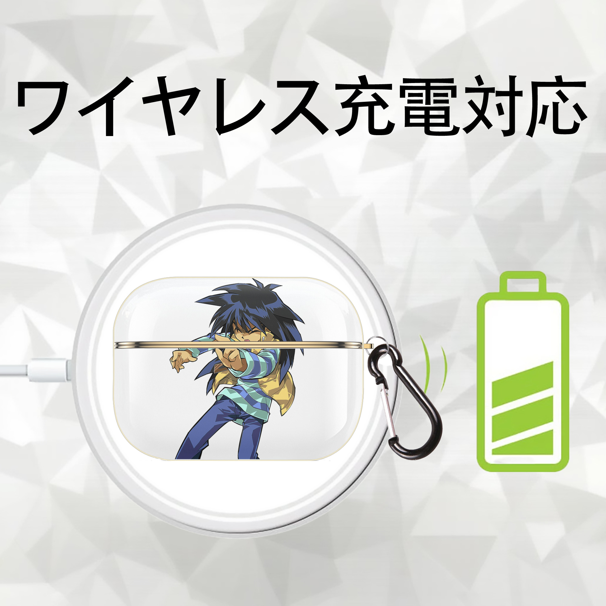 遊☆戯☆王 Yu-Gi-Oh! 【AirPods Pro用】ハードシェル保護ケース｜耐衝撃・防指紋・カラビナ付き商品仕様