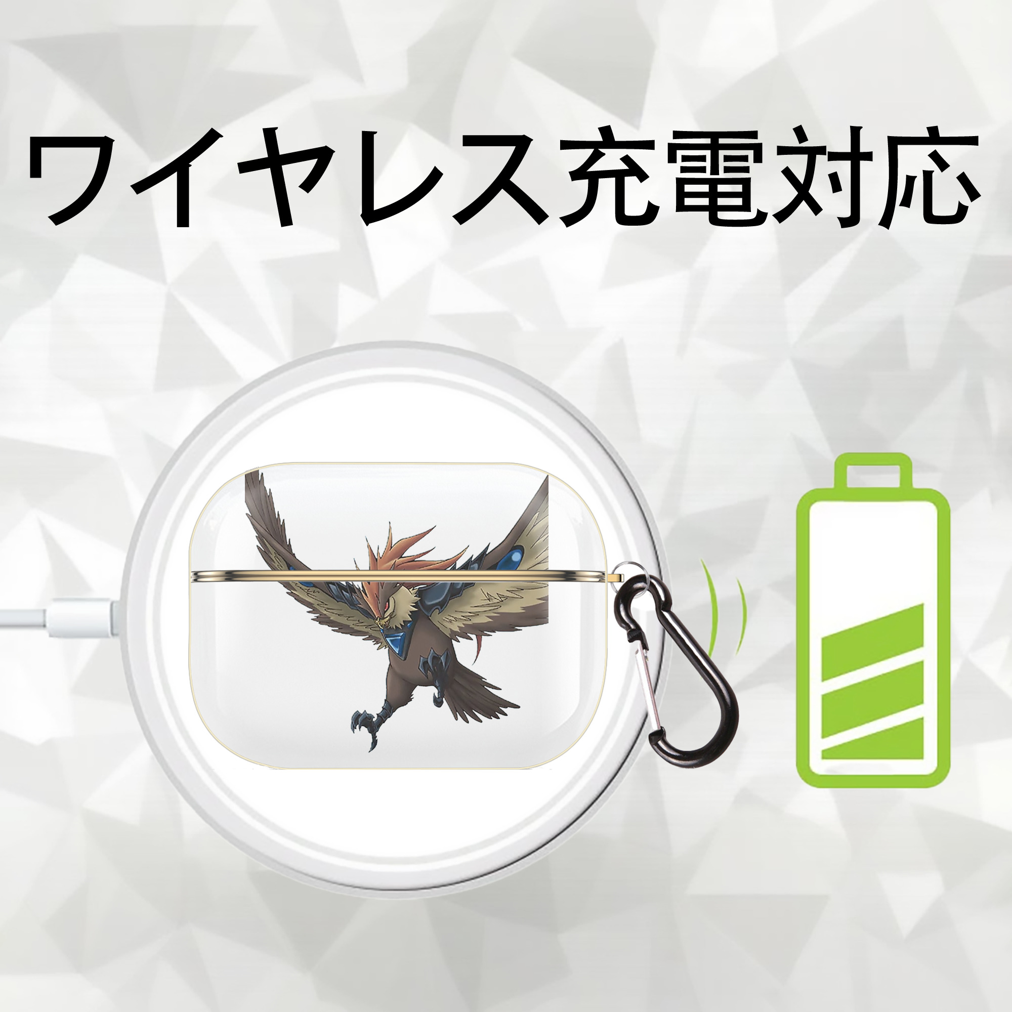 遊☆戯☆王 Yu-Gi-Oh! 【AirPods Pro用】ハードシェル保護ケース｜耐衝撃・防指紋・カラビナ付き商品仕様