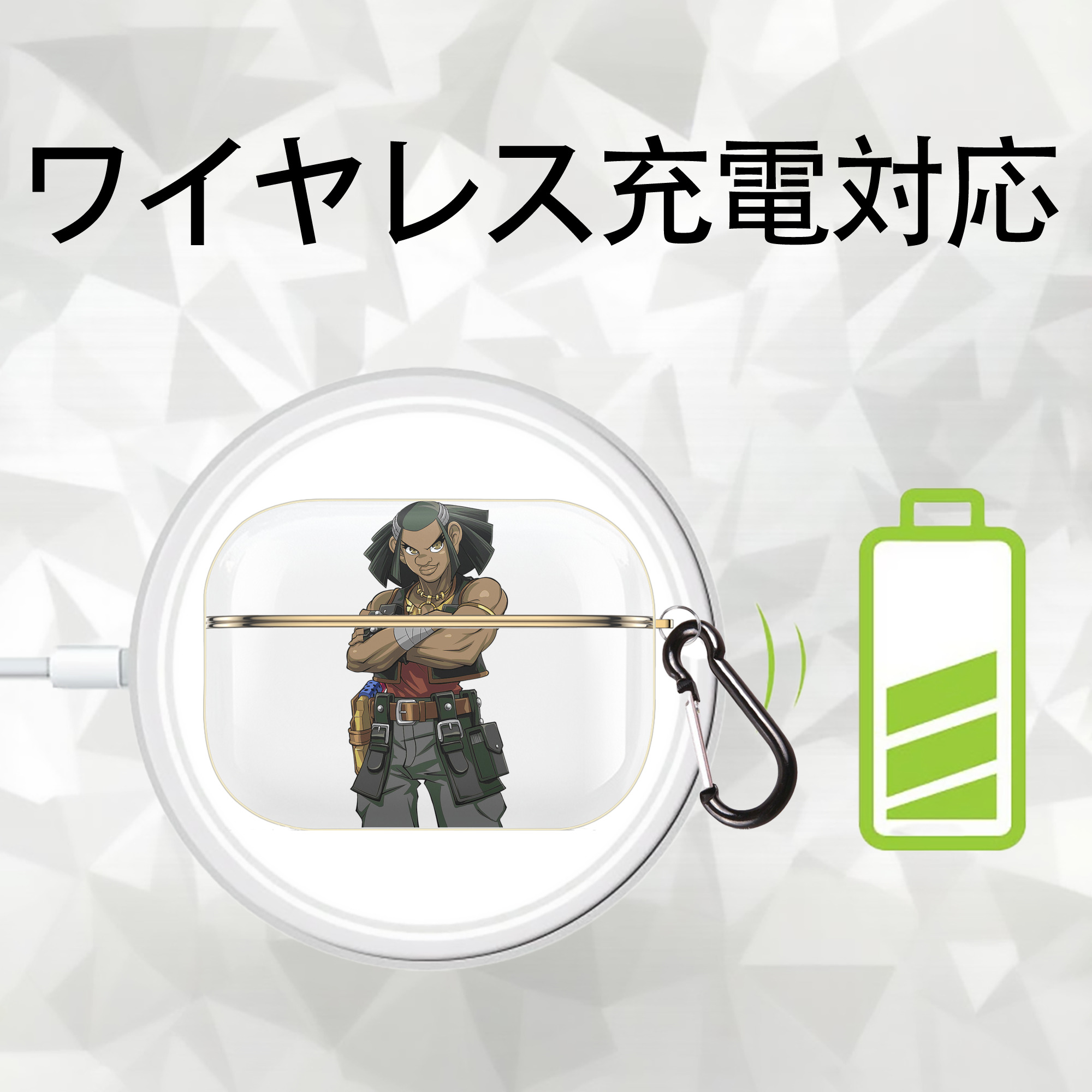 遊☆戯☆王 Yu-Gi-Oh! 【AirPods Pro用】ハードシェル保護ケース｜耐衝撃・防指紋・カラビナ付き商品仕様