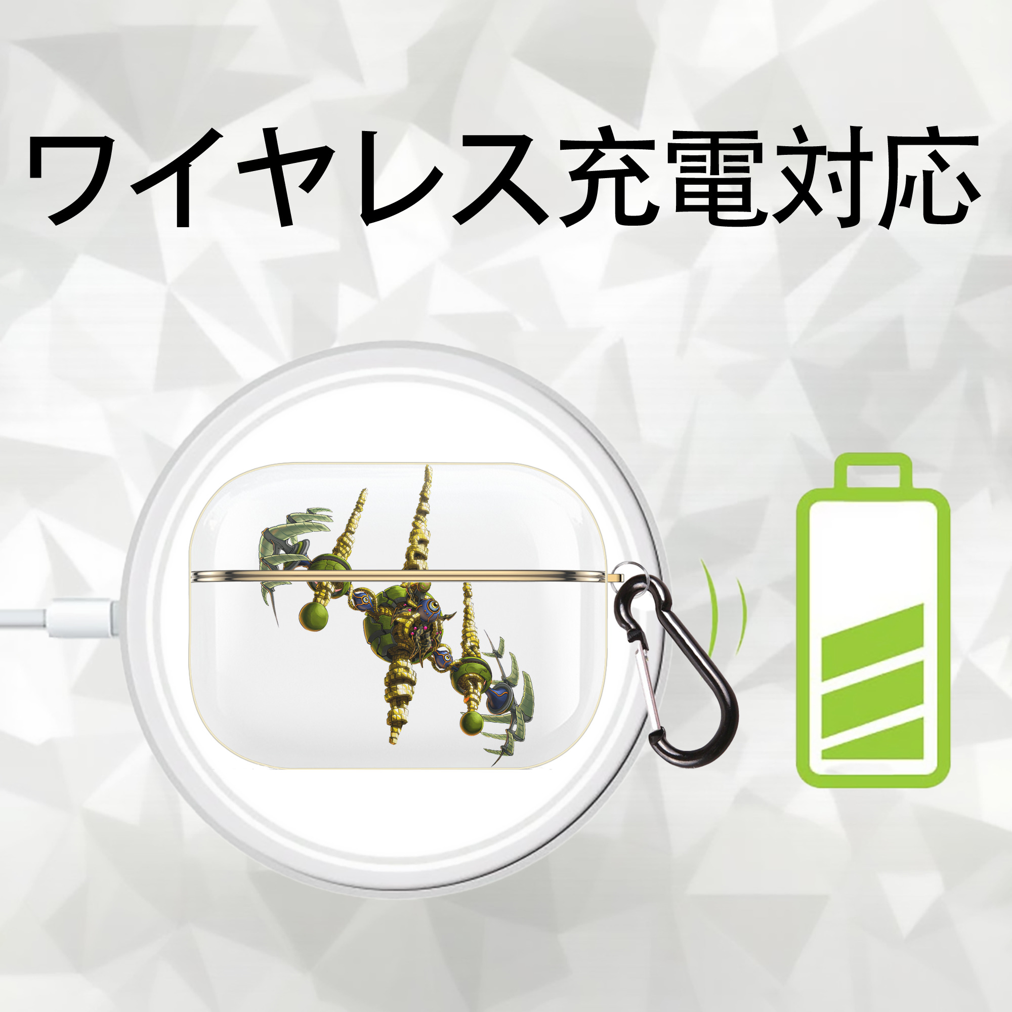 遊☆戯☆王 Yu-Gi-Oh! 【AirPods Pro用】ハードシェル保護ケース｜耐衝撃・防指紋・カラビナ付き商品仕様