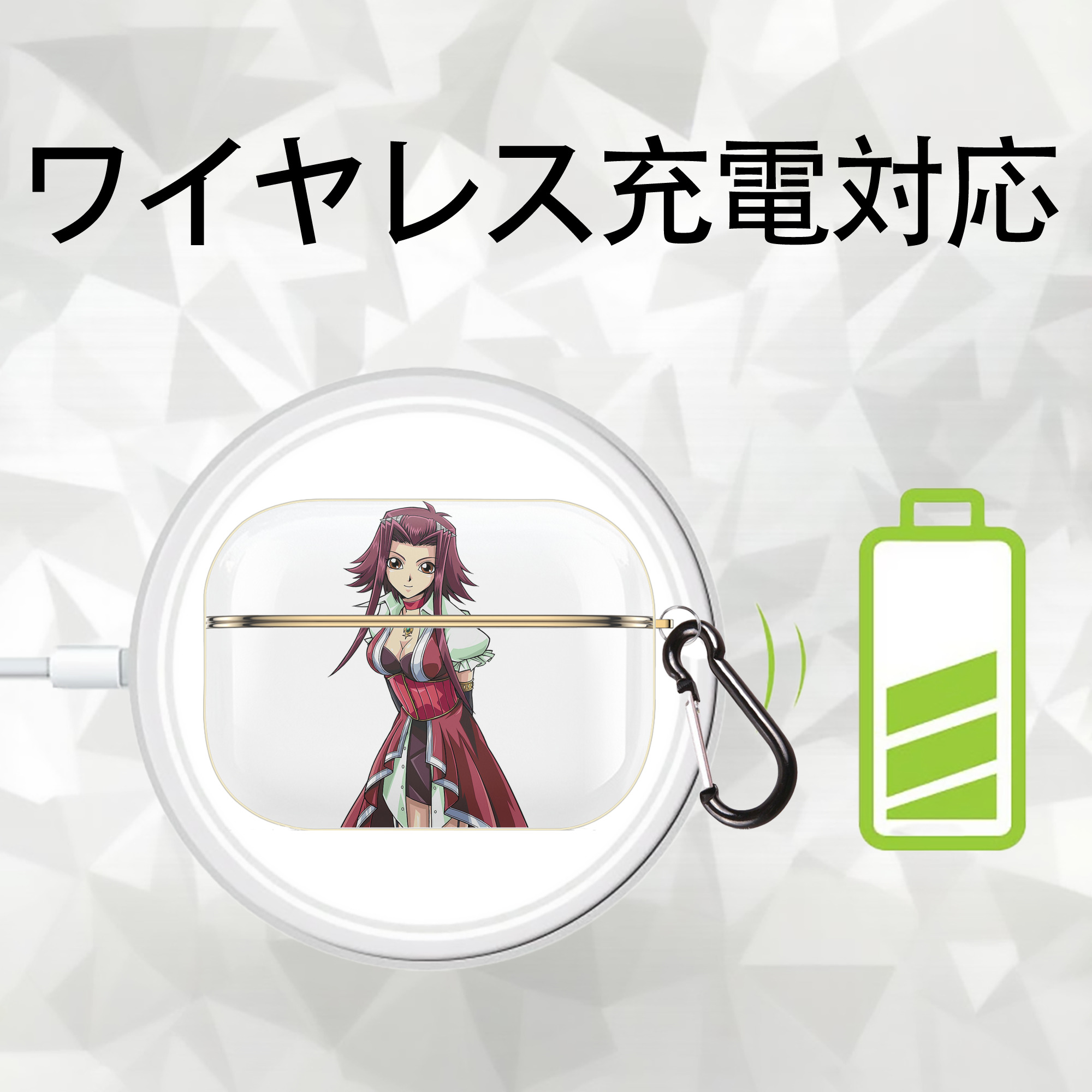 遊☆戯☆王 Yu-Gi-Oh! 【AirPods Pro用】ハードシェル保護ケース｜耐衝撃・防指紋・カラビナ付き商品仕様