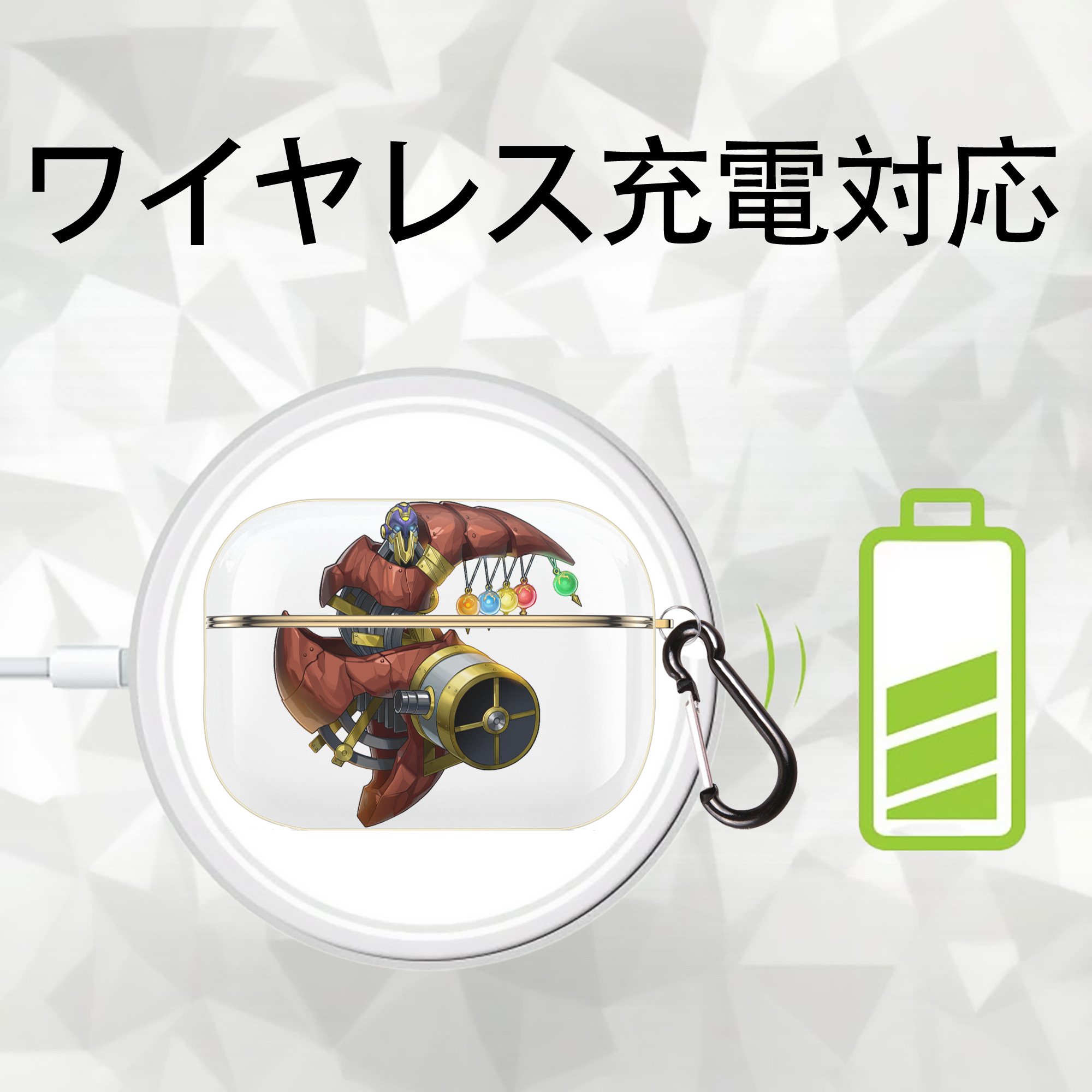 遊☆戯☆王 Yu-Gi-Oh! 【AirPods Pro用】ハードシェル保護ケース｜耐衝撃・防指紋・カラビナ付き商品仕様
