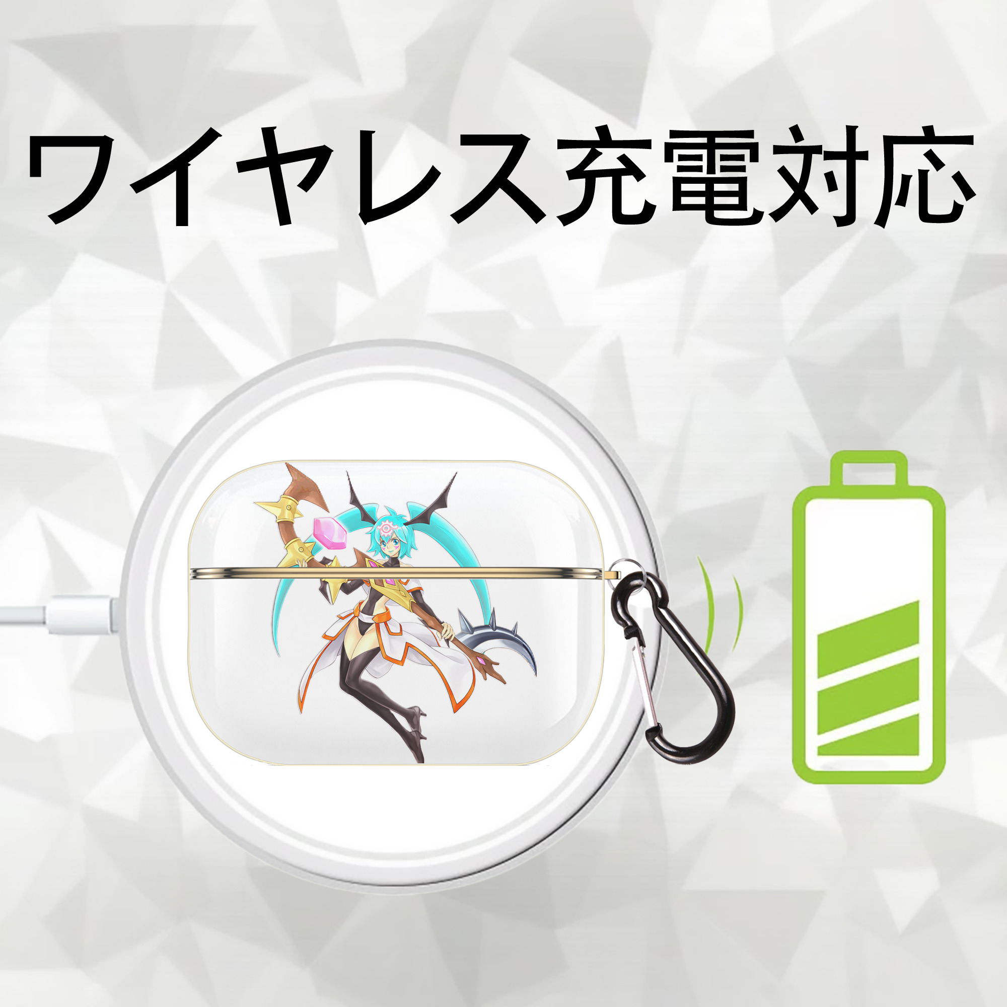 遊☆戯☆王 Yu-Gi-Oh! 【AirPods Pro用】ハードシェル保護ケース｜耐衝撃・防指紋・カラビナ付き商品仕様