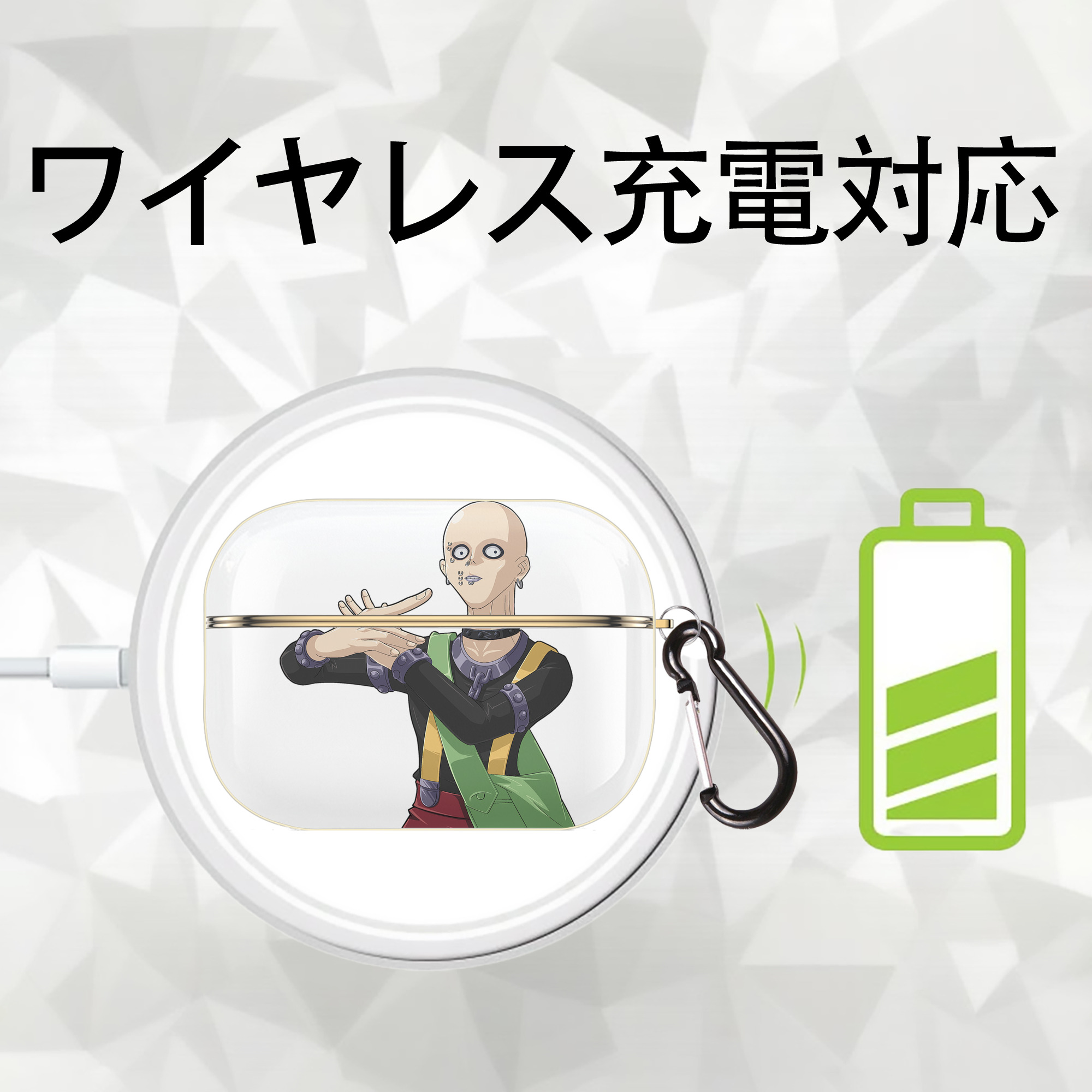 遊☆戯☆王 Yu-Gi-Oh! 【AirPods Pro用】ハードシェル保護ケース｜耐衝撃・防指紋・カラビナ付き商品仕様