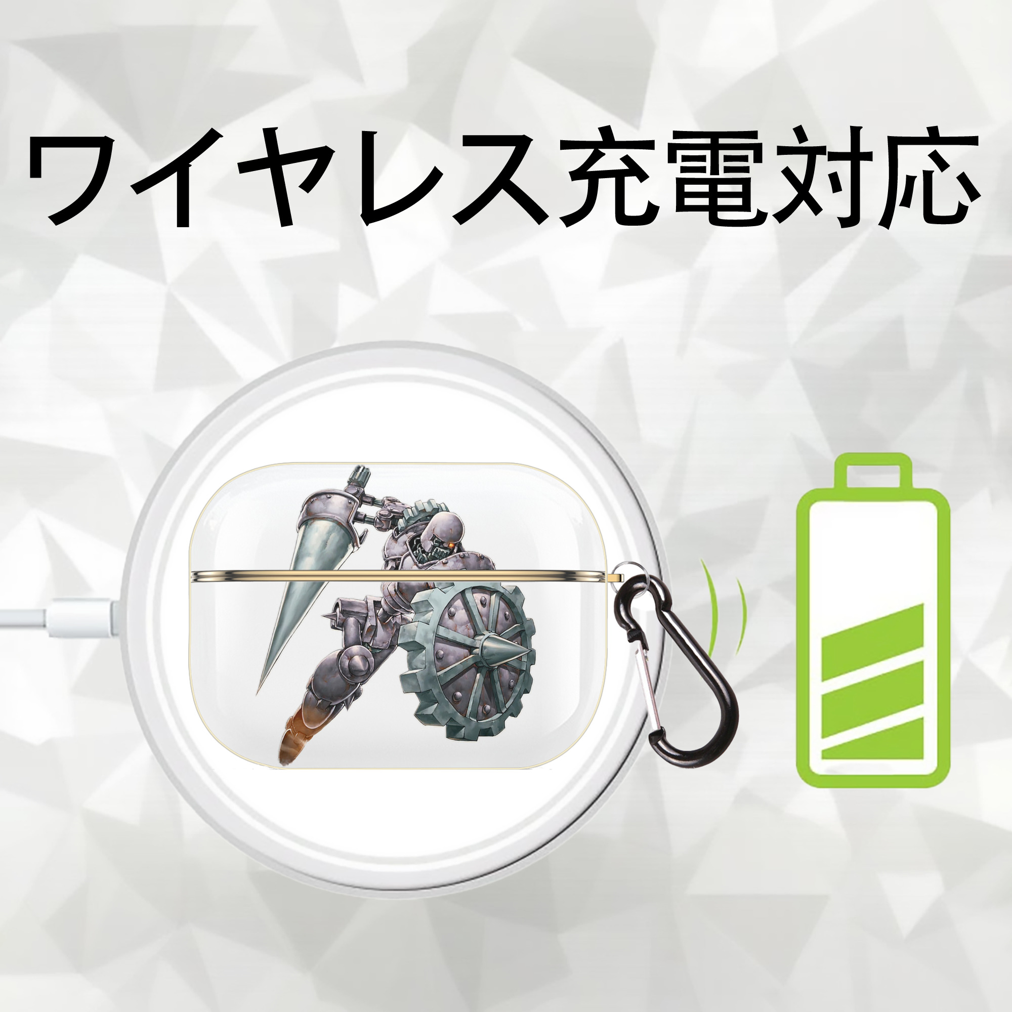 遊☆戯☆王 Yu-Gi-Oh! 【AirPods Pro用】ハードシェル保護ケース｜耐衝撃・防指紋・カラビナ付き商品仕様