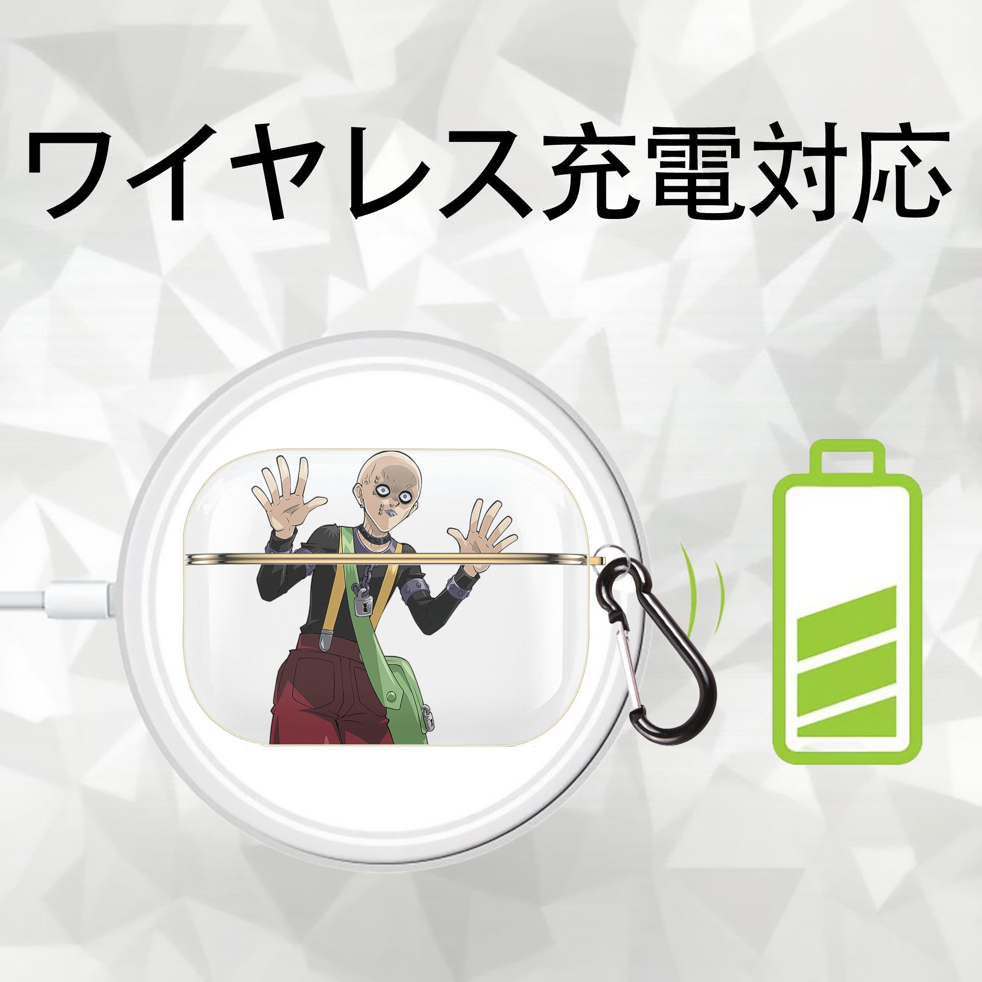 遊☆戯☆王 Yu-Gi-Oh! 【AirPods Pro用】ハードシェル保護ケース｜耐衝撃・防指紋・カラビナ付き商品仕様