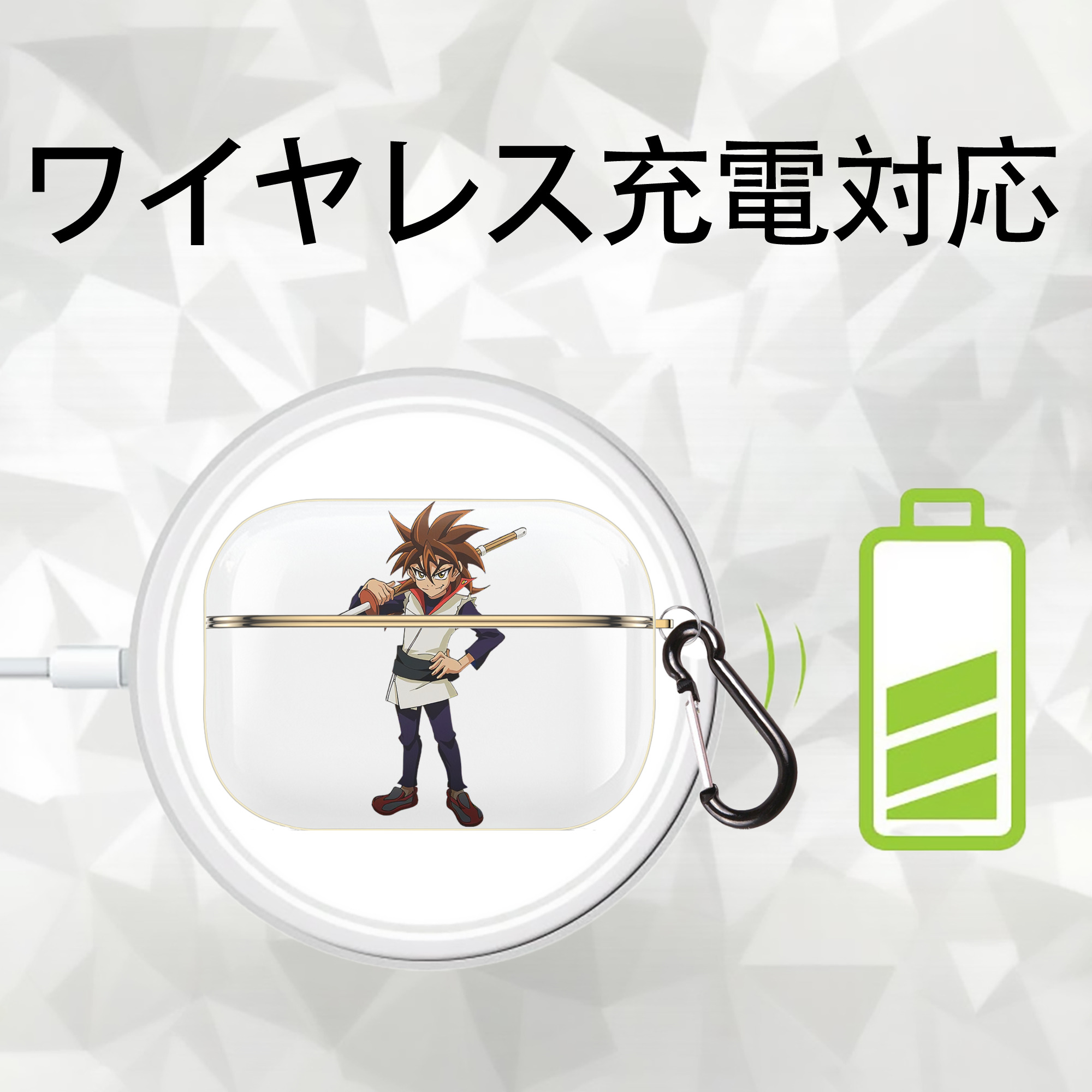 遊☆戯☆王 Yu-Gi-Oh! 【AirPods Pro用】ハードシェル保護ケース｜耐衝撃・防指紋・カラビナ付き商品仕様