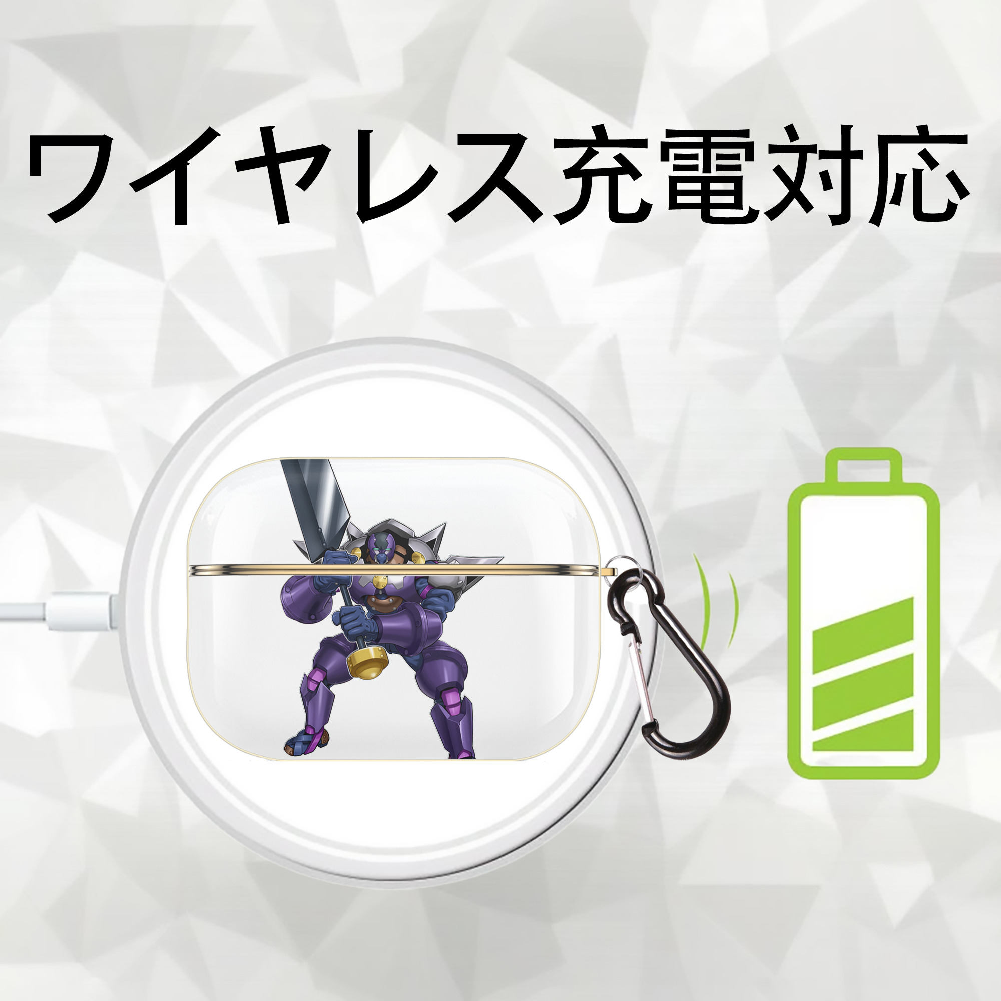 遊☆戯☆王 Yu-Gi-Oh! 【AirPods Pro用】ハードシェル保護ケース｜耐衝撃・防指紋・カラビナ付き商品仕様