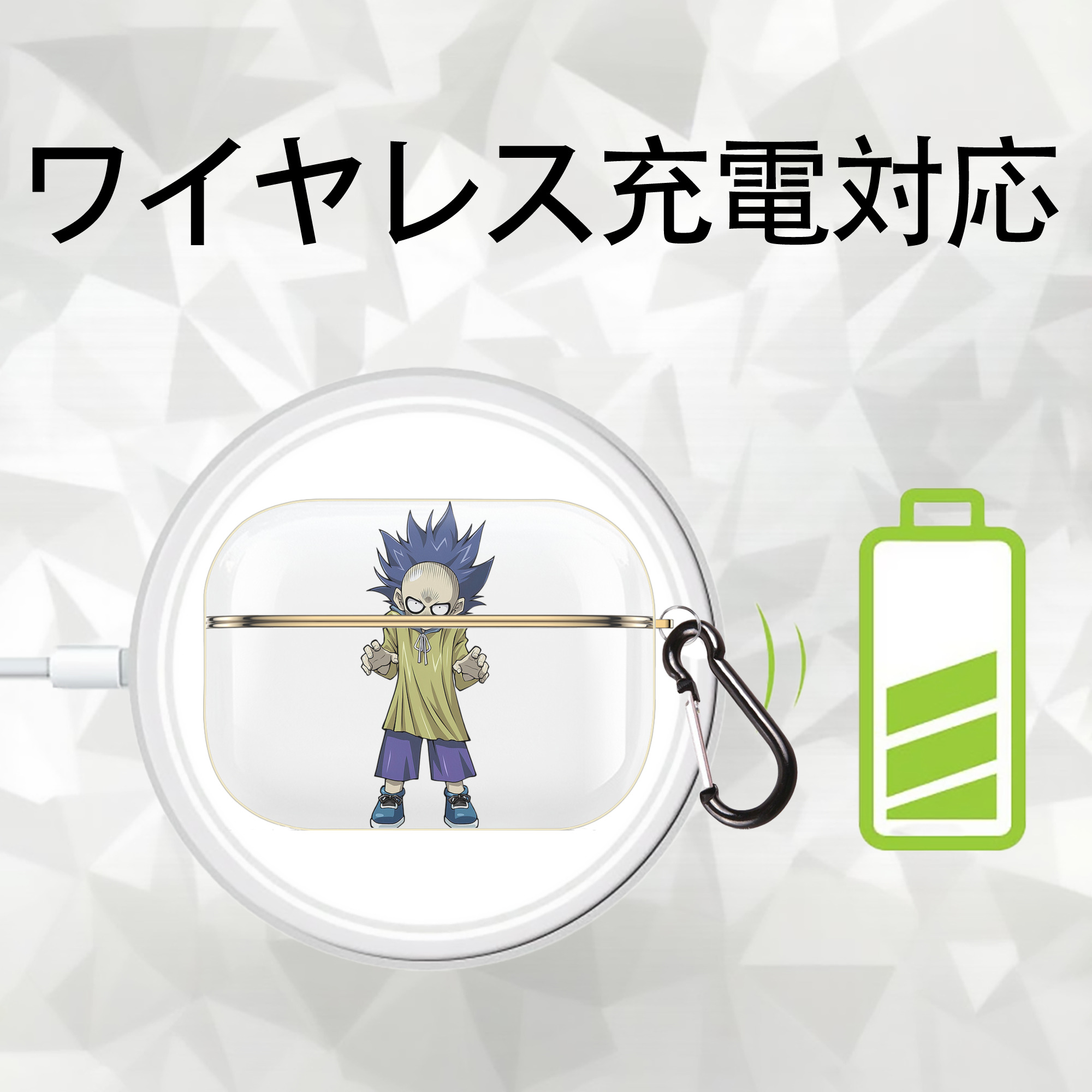 遊☆戯☆王 Yu-Gi-Oh! 【AirPods Pro用】ハードシェル保護ケース｜耐衝撃・防指紋・カラビナ付き商品仕様