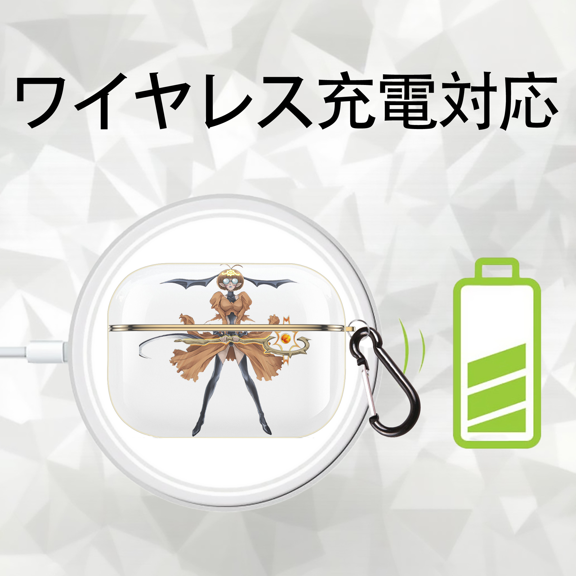 遊☆戯☆王 Yu-Gi-Oh! 【AirPods Pro用】ハードシェル保護ケース｜耐衝撃・防指紋・カラビナ付き商品仕様