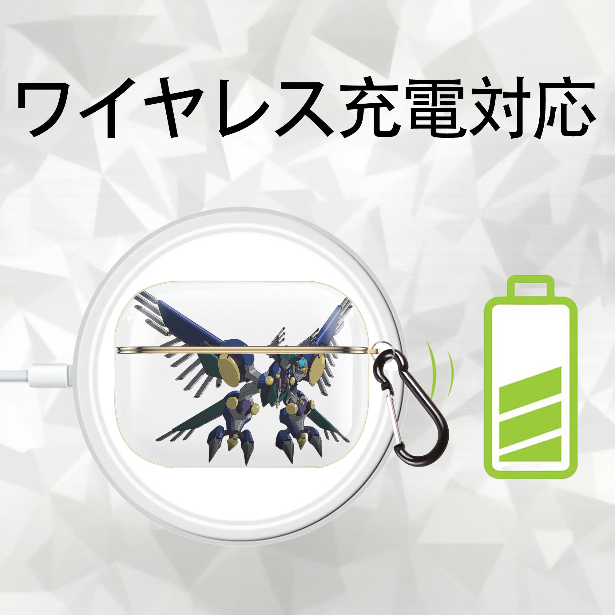 遊☆戯☆王 Yu-Gi-Oh! 【AirPods Pro用】ハードシェル保護ケース｜耐衝撃・防指紋・カラビナ付き商品仕様
