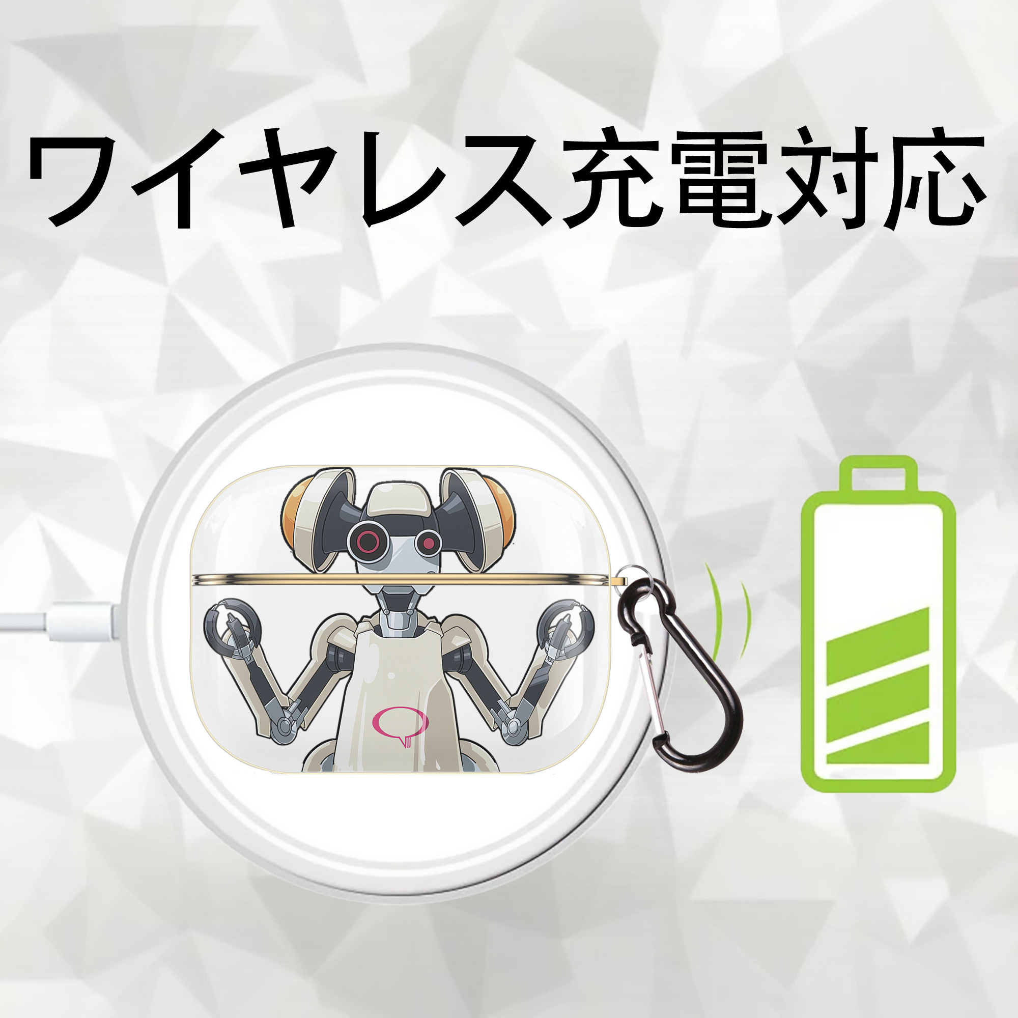 遊☆戯☆王 Yu-Gi-Oh! 【AirPods Pro用】ハードシェル保護ケース｜耐衝撃・防指紋・カラビナ付き商品仕様