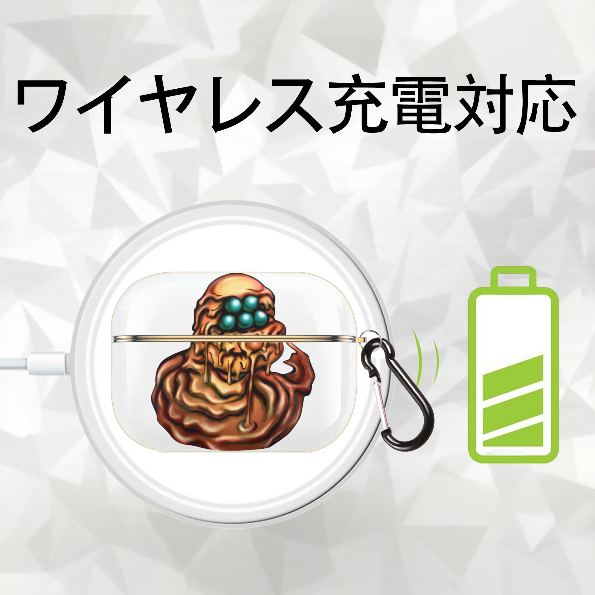 遊☆戯☆王 Yu-Gi-Oh! 【AirPods Pro用】ハードシェル保護ケース｜耐衝撃・防指紋・カラビナ付き商品仕様
