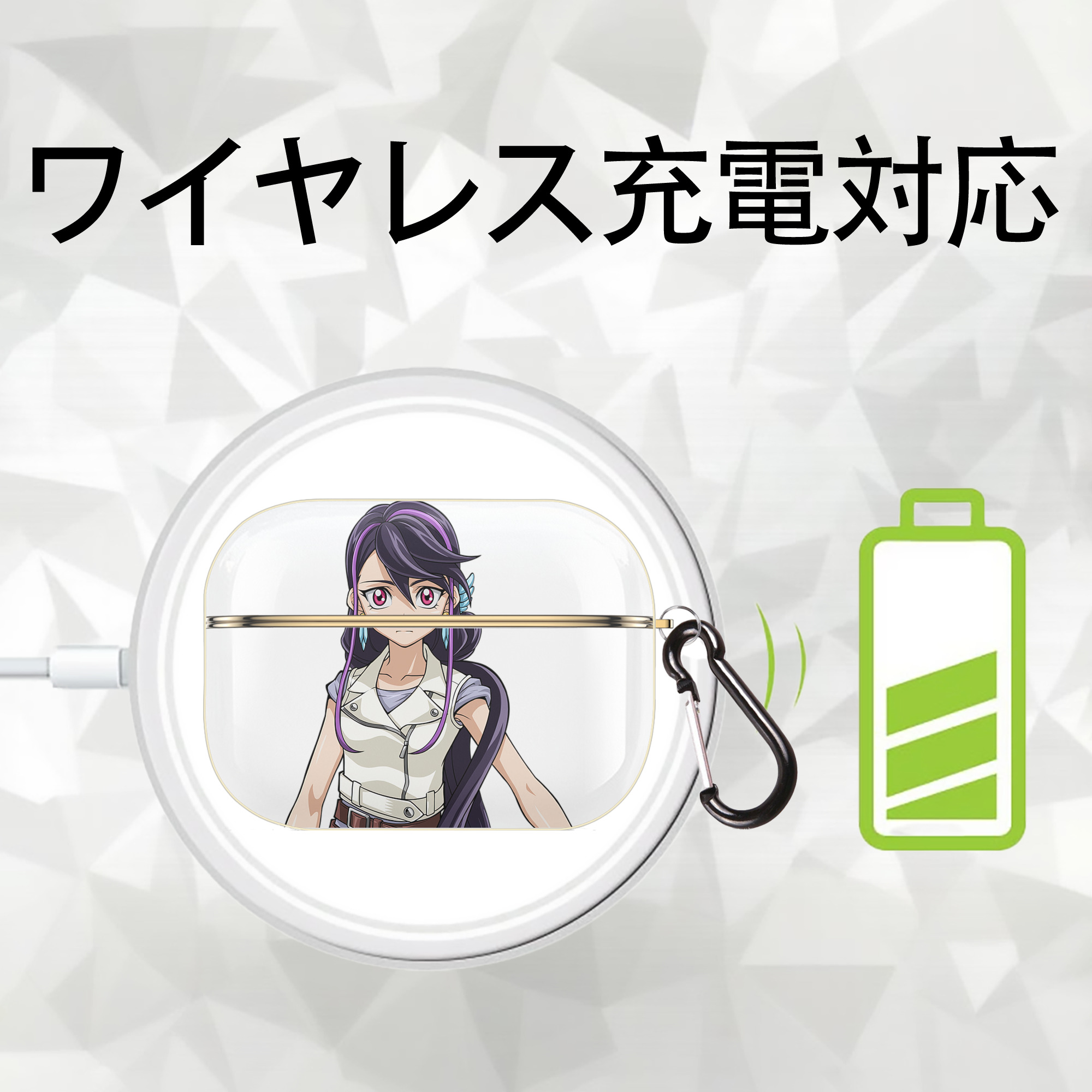 遊☆戯☆王 Yu-Gi-Oh! 【AirPods Pro用】ハードシェル保護ケース｜耐衝撃・防指紋・カラビナ付き商品仕様
