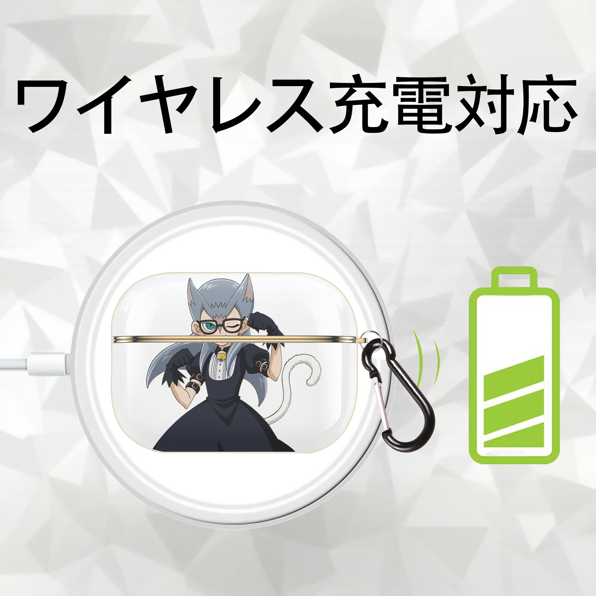 遊☆戯☆王 Yu-Gi-Oh! 【AirPods Pro用】ハードシェル保護ケース｜耐衝撃・防指紋・カラビナ付き商品仕様