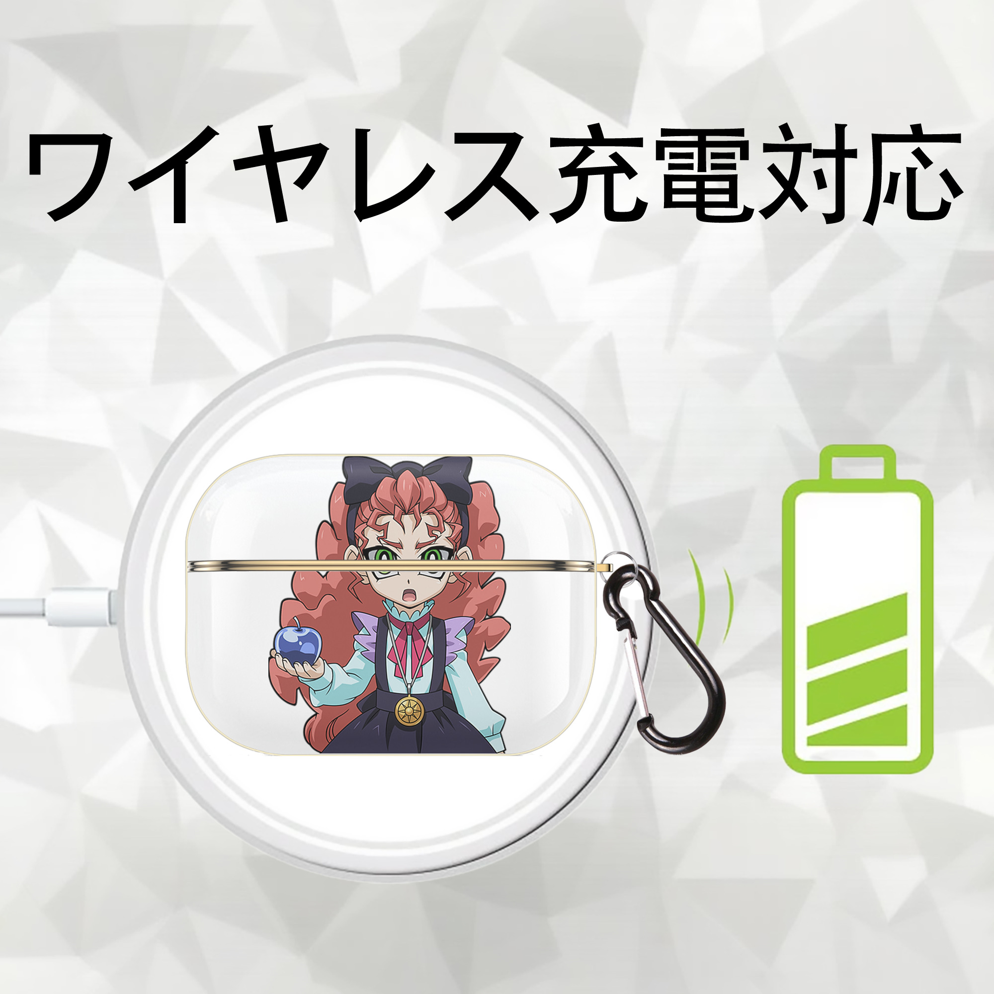 遊☆戯☆王 Yu-Gi-Oh! 【AirPods Pro用】ハードシェル保護ケース｜耐衝撃・防指紋・カラビナ付き商品仕様