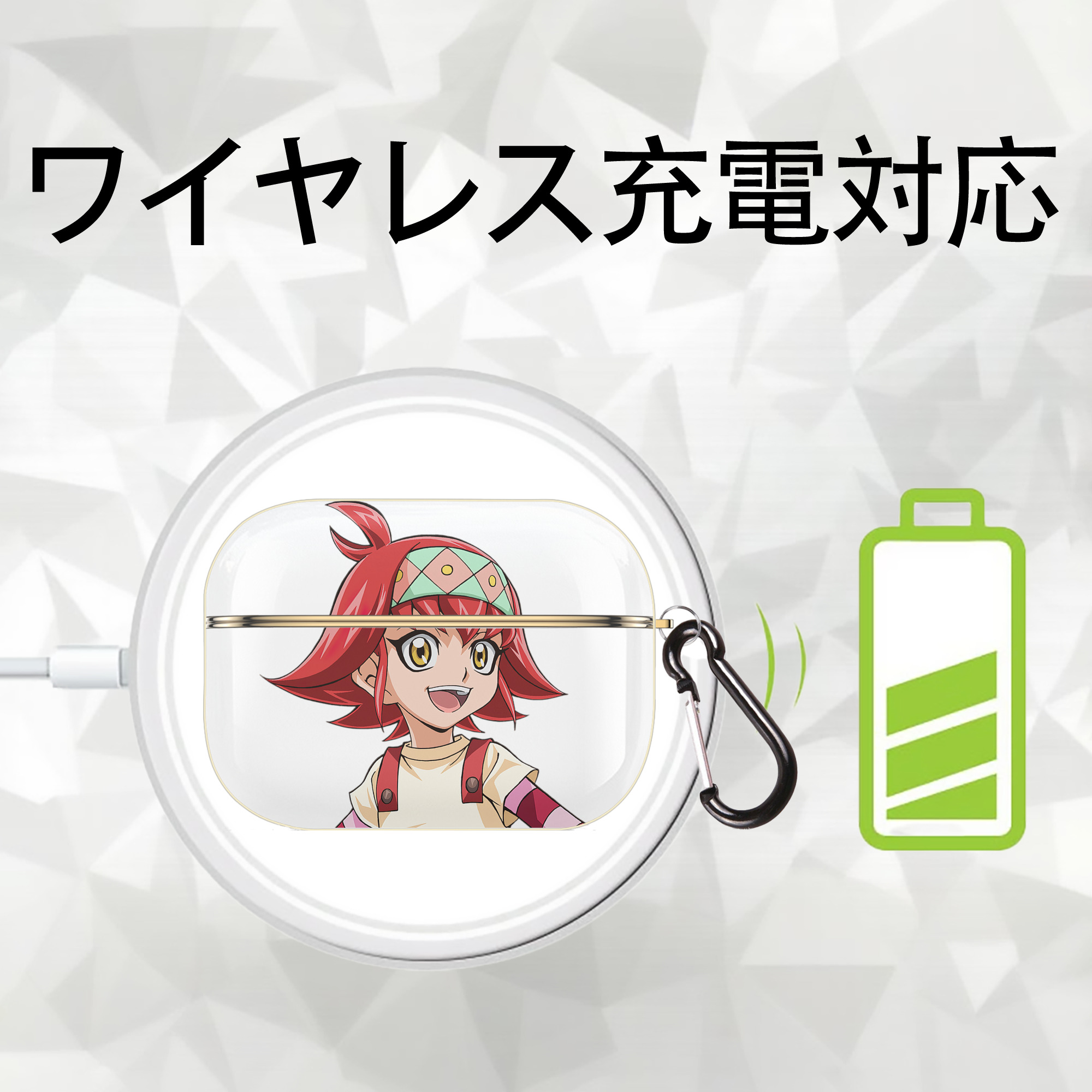 遊☆戯☆王 Yu-Gi-Oh! 【AirPods Pro用】ハードシェル保護ケース｜耐衝撃・防指紋・カラビナ付き商品仕様