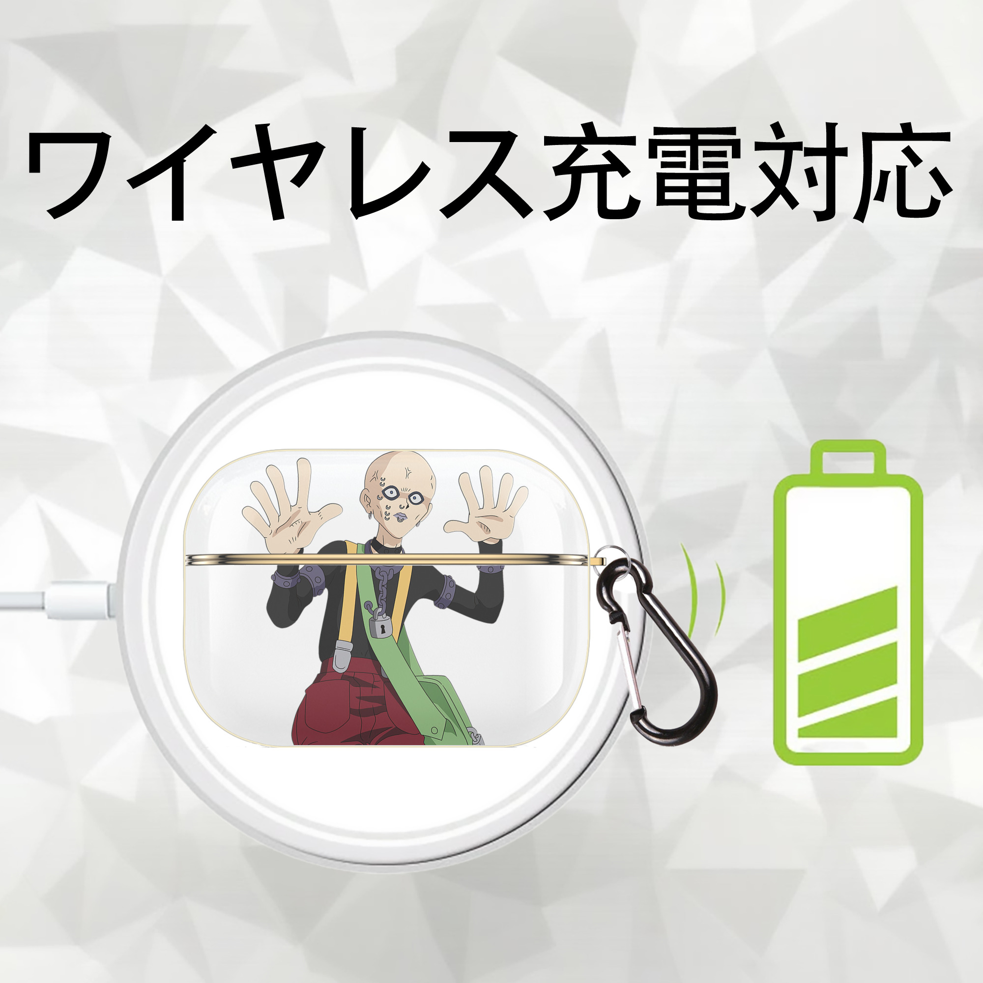 遊☆戯☆王 Yu-Gi-Oh! 【AirPods Pro用】ハードシェル保護ケース｜耐衝撃・防指紋・カラビナ付き商品仕様