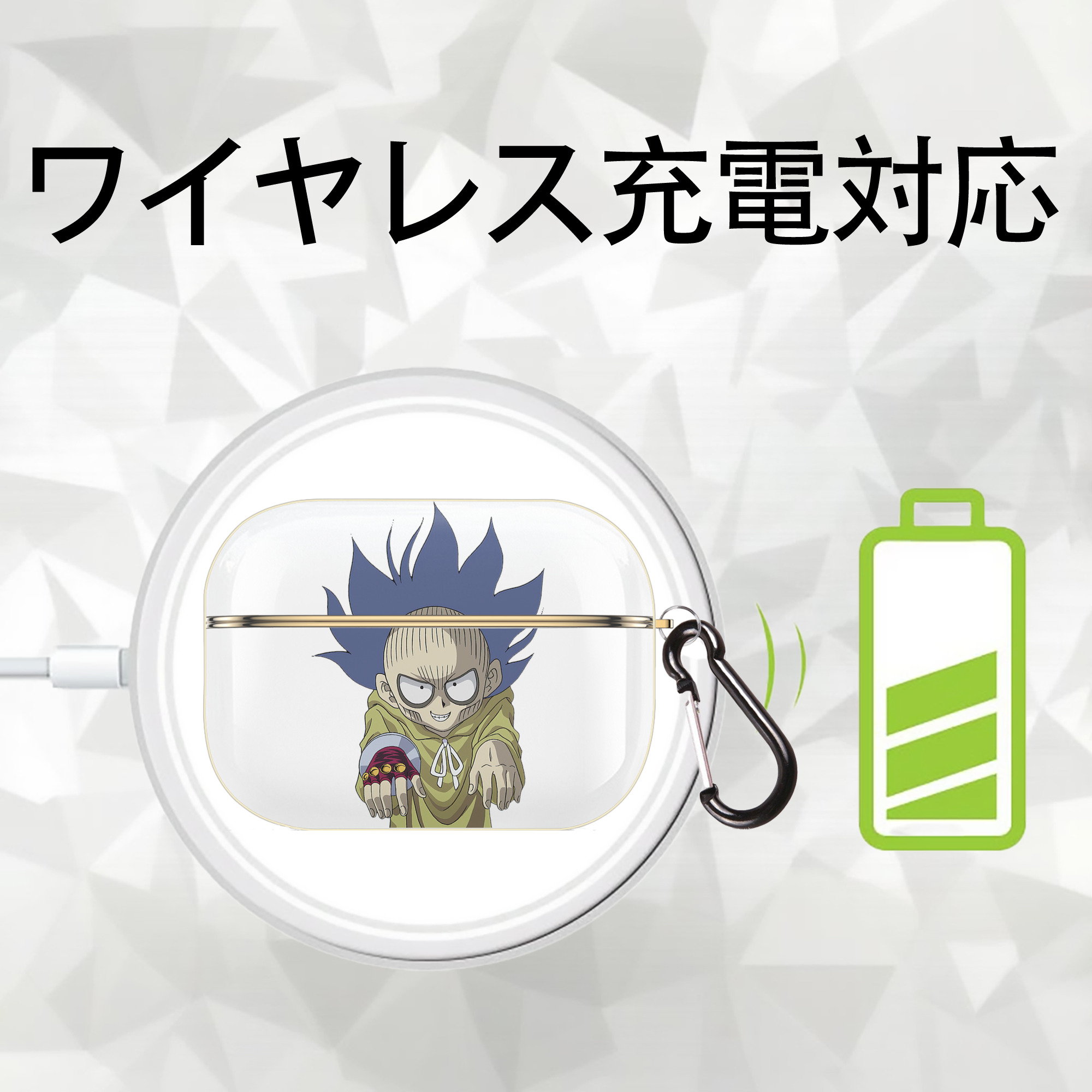 遊☆戯☆王 Yu-Gi-Oh! 【AirPods Pro用】ハードシェル保護ケース｜耐衝撃・防指紋・カラビナ付き商品仕様
