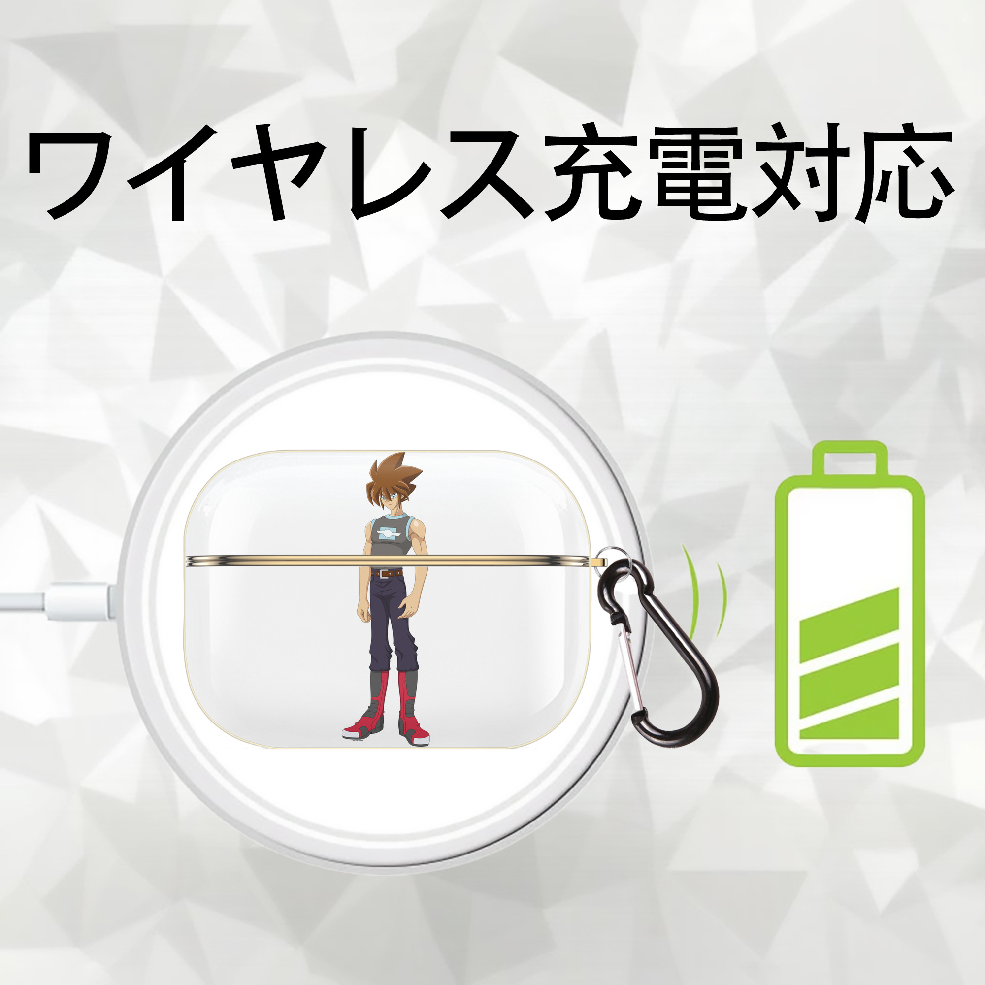 遊☆戯☆王 Yu-Gi-Oh! 【AirPods Pro用】ハードシェル保護ケース｜耐衝撃・防指紋・カラビナ付き商品仕様
