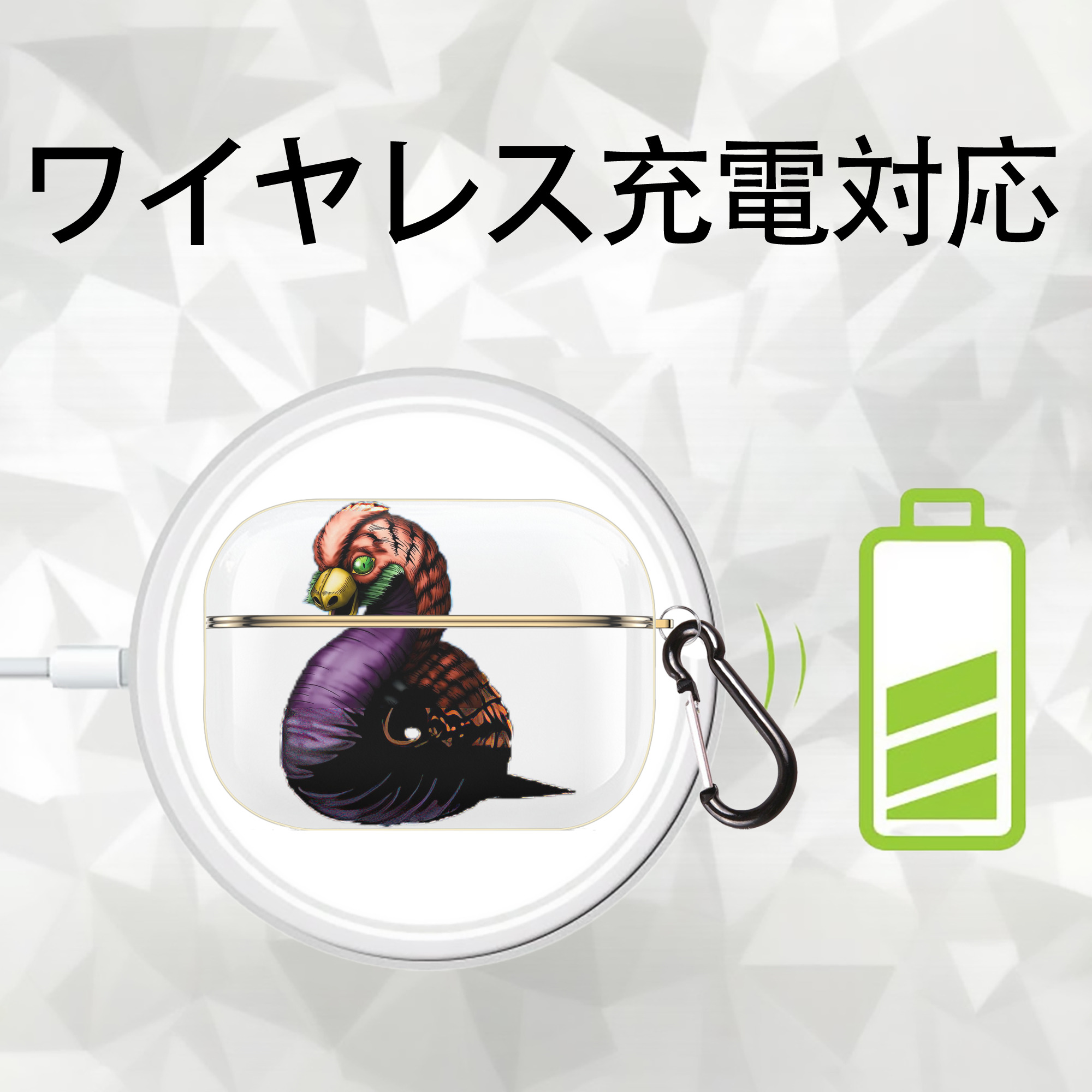 遊☆戯☆王 Yu-Gi-Oh! 【AirPods Pro用】ハードシェル保護ケース｜耐衝撃・防指紋・カラビナ付き商品仕様