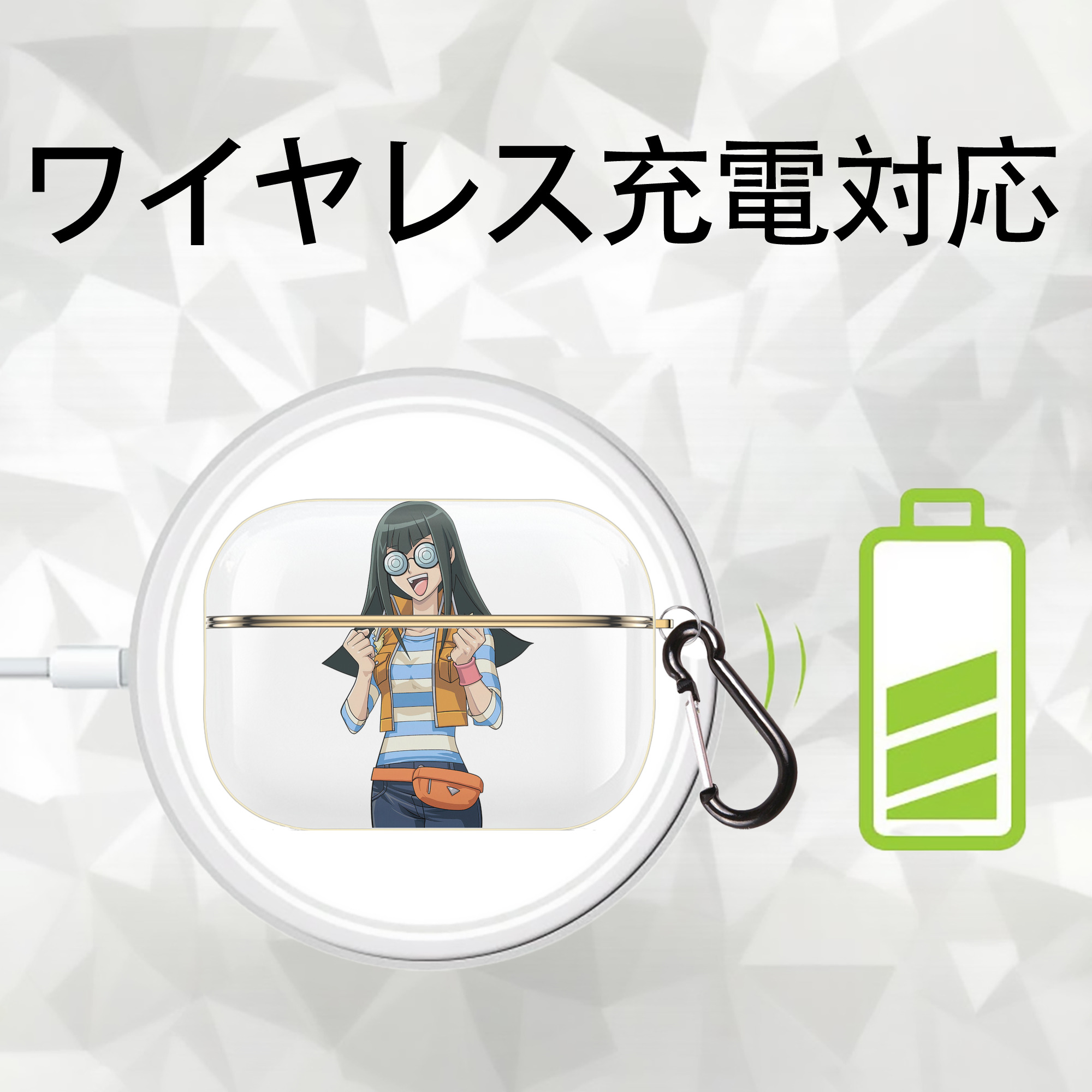 遊☆戯☆王 Yu-Gi-Oh! 【AirPods Pro用】ハードシェル保護ケース｜耐衝撃・防指紋・カラビナ付き商品仕様