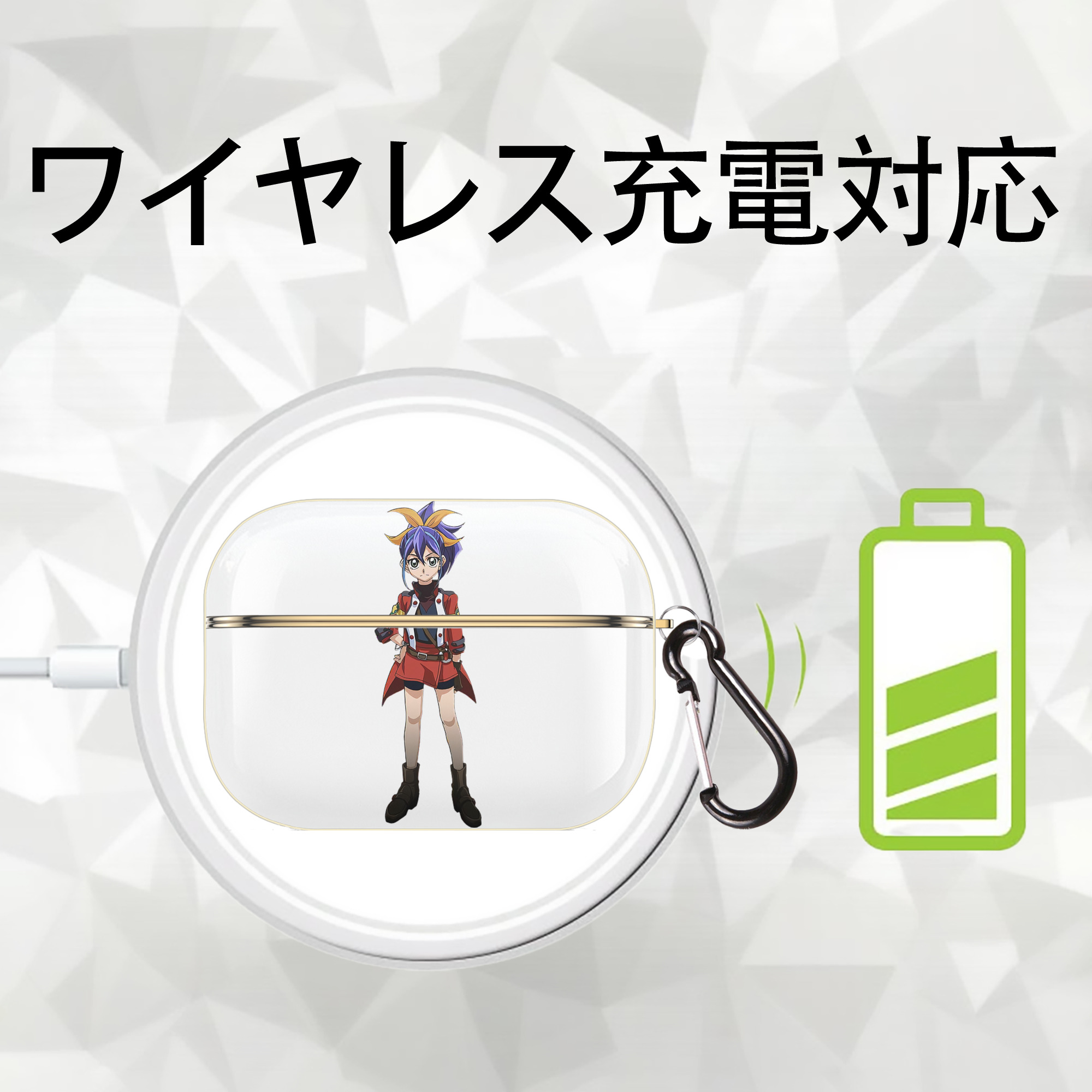 遊☆戯☆王 Yu-Gi-Oh! 【AirPods Pro用】ハードシェル保護ケース｜耐衝撃・防指紋・カラビナ付き商品仕様