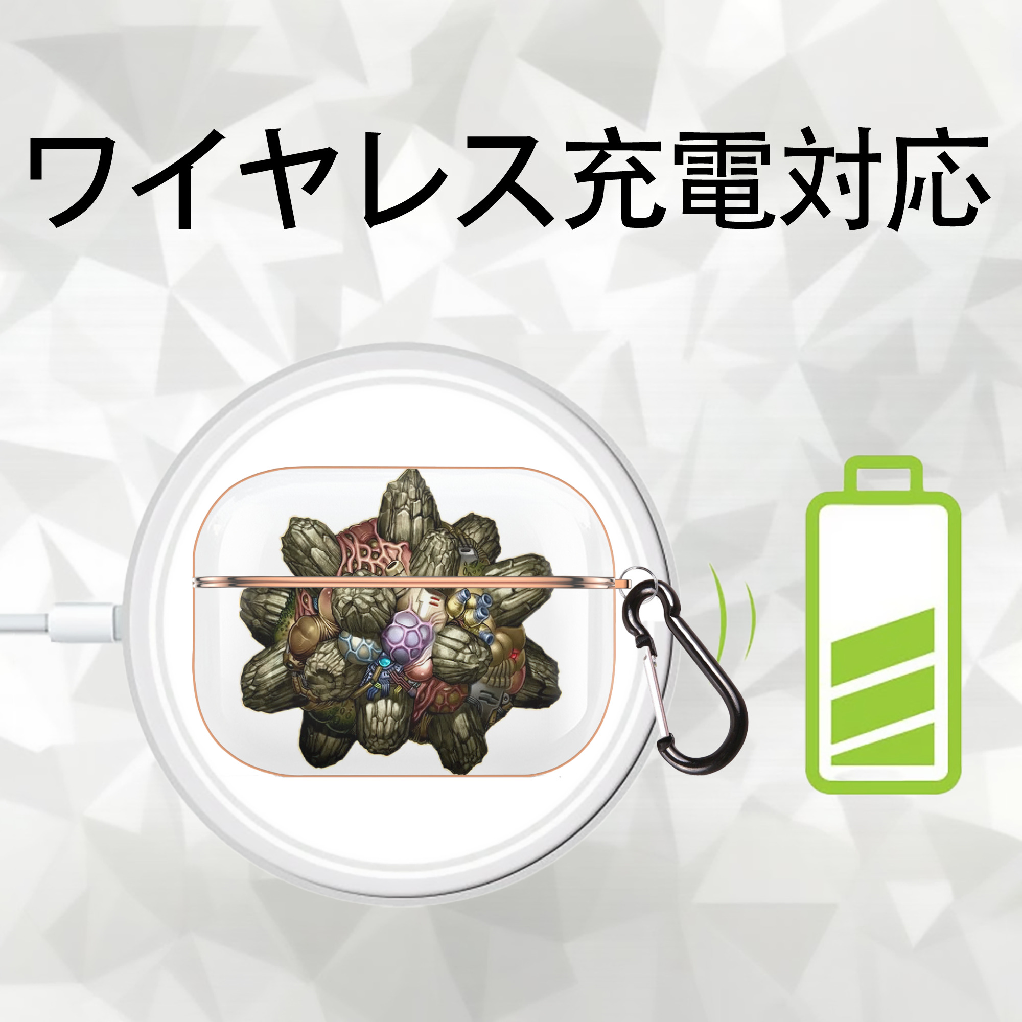 遊☆戯☆王 Yu-Gi-Oh! 【AirPods Pro用】ハードシェル保護ケース｜耐衝撃・防指紋・カラビナ付き商品仕様