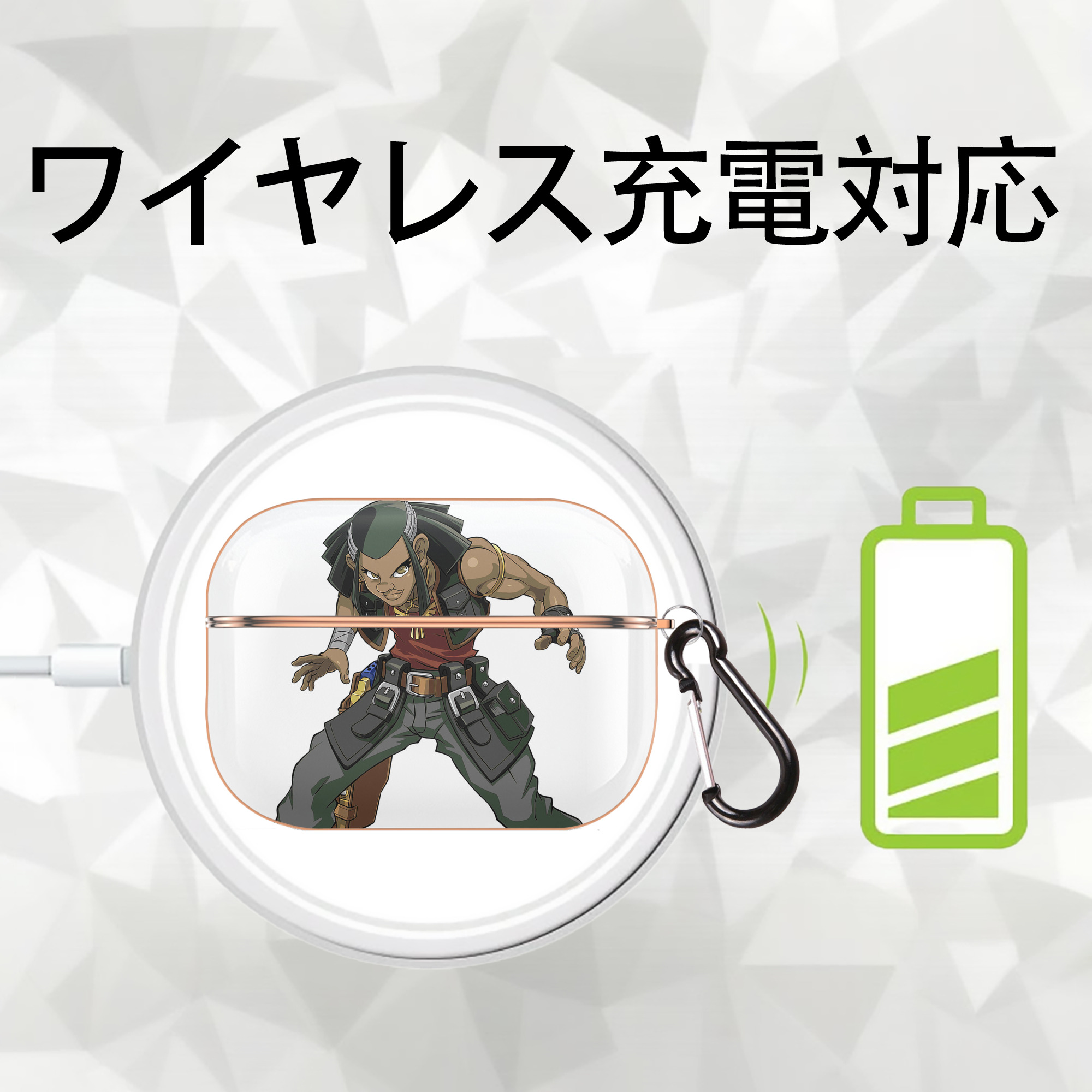 遊☆戯☆王 Yu-Gi-Oh! 【AirPods Pro用】ハードシェル保護ケース｜耐衝撃・防指紋・カラビナ付き商品仕様