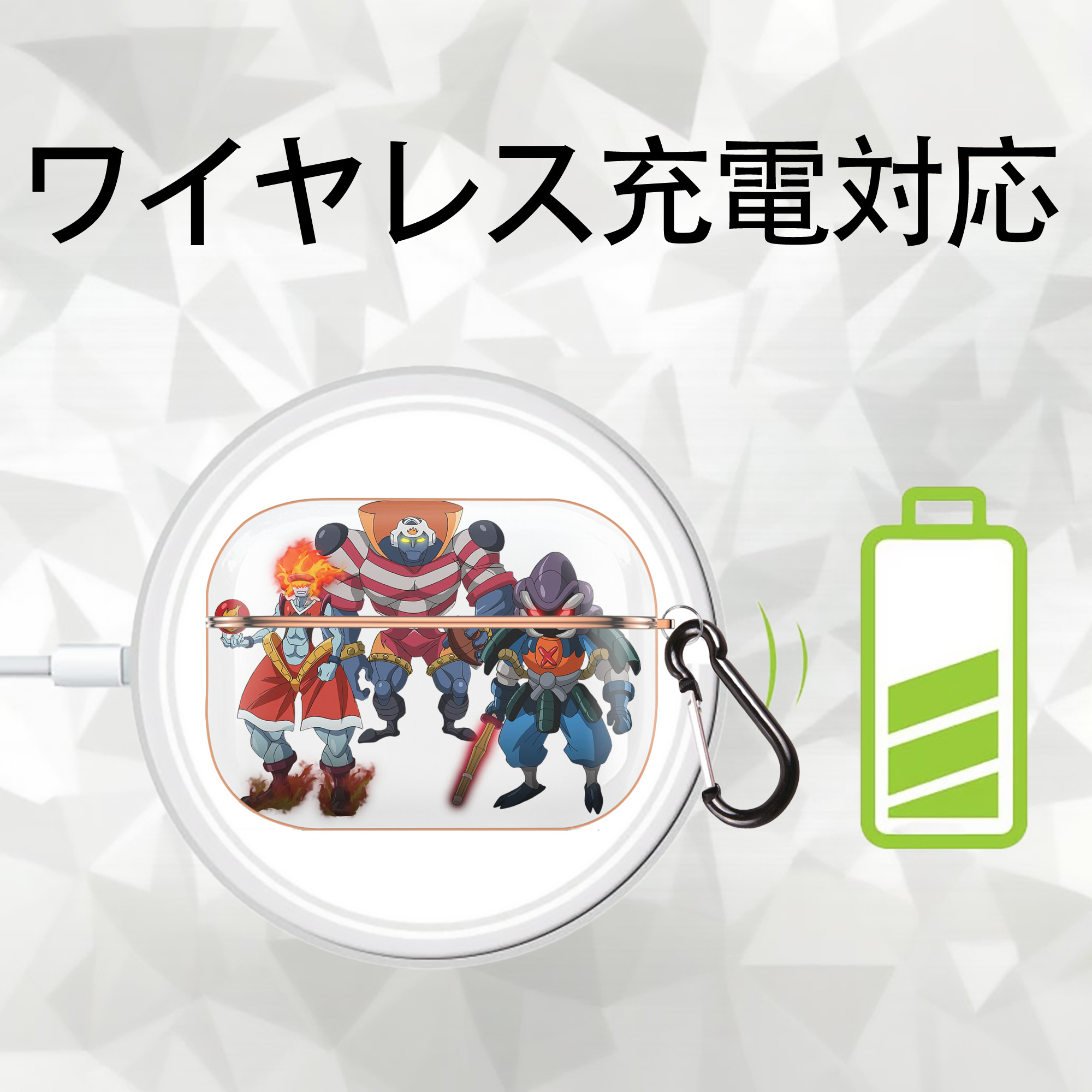 遊☆戯☆王 Yu-Gi-Oh! 【AirPods Pro用】ハードシェル保護ケース｜耐衝撃・防指紋・カラビナ付き商品仕様