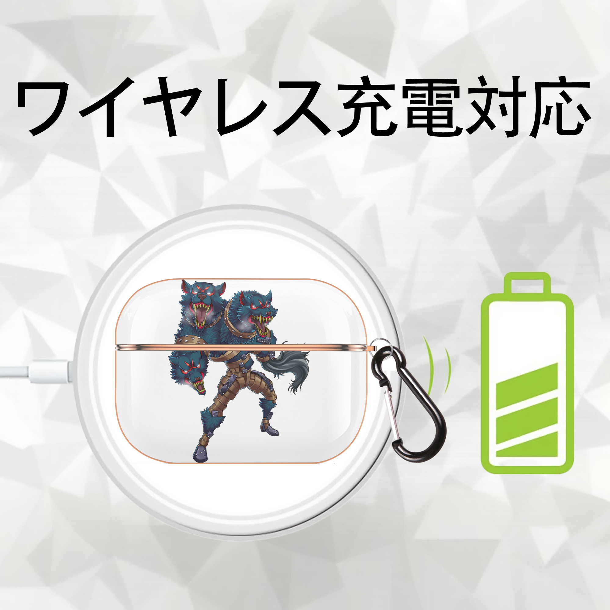 遊☆戯☆王 Yu-Gi-Oh! 【AirPods Pro用】ハードシェル保護ケース｜耐衝撃・防指紋・カラビナ付き商品仕様