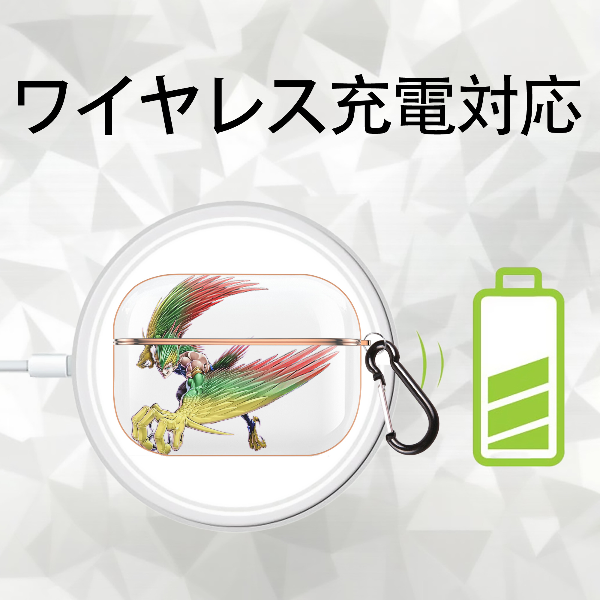 遊☆戯☆王 Yu-Gi-Oh! 【AirPods Pro用】ハードシェル保護ケース｜耐衝撃・防指紋・カラビナ付き商品仕様