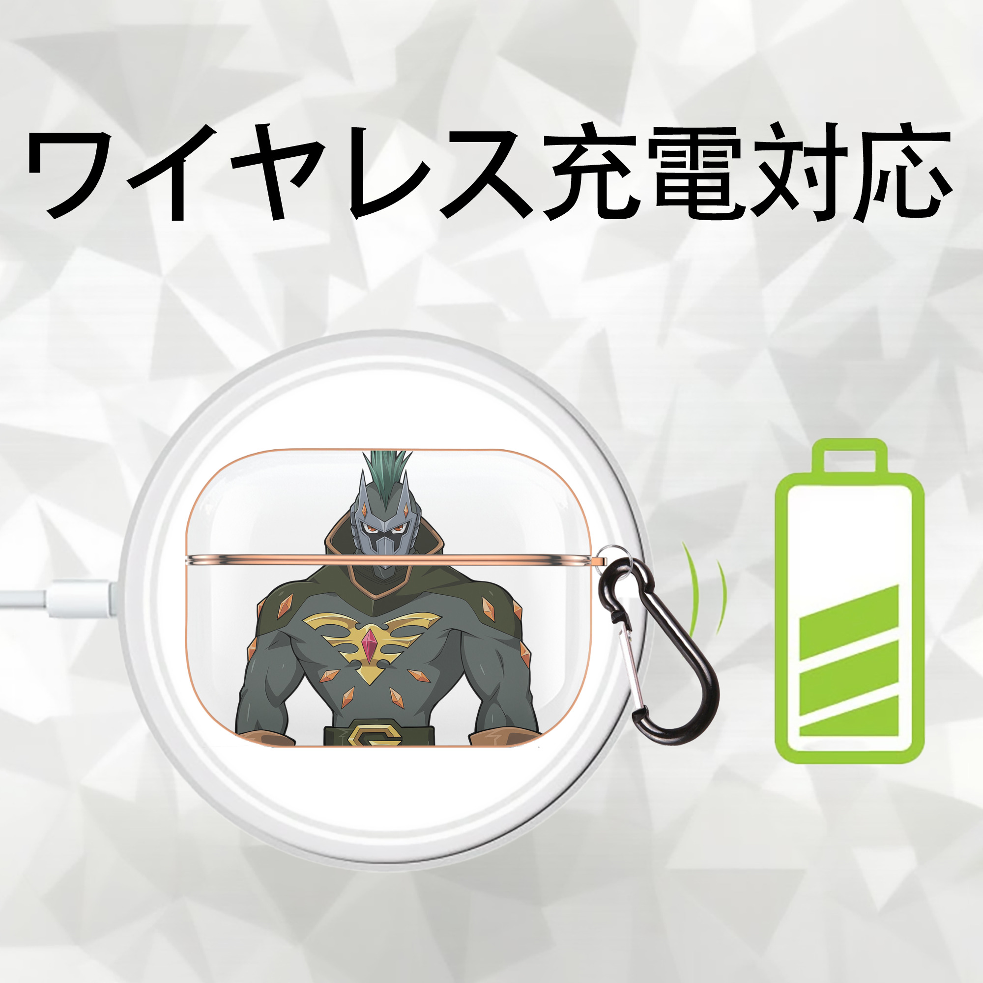 遊☆戯☆王 Yu-Gi-Oh! 【AirPods Pro用】ハードシェル保護ケース｜耐衝撃・防指紋・カラビナ付き商品仕様