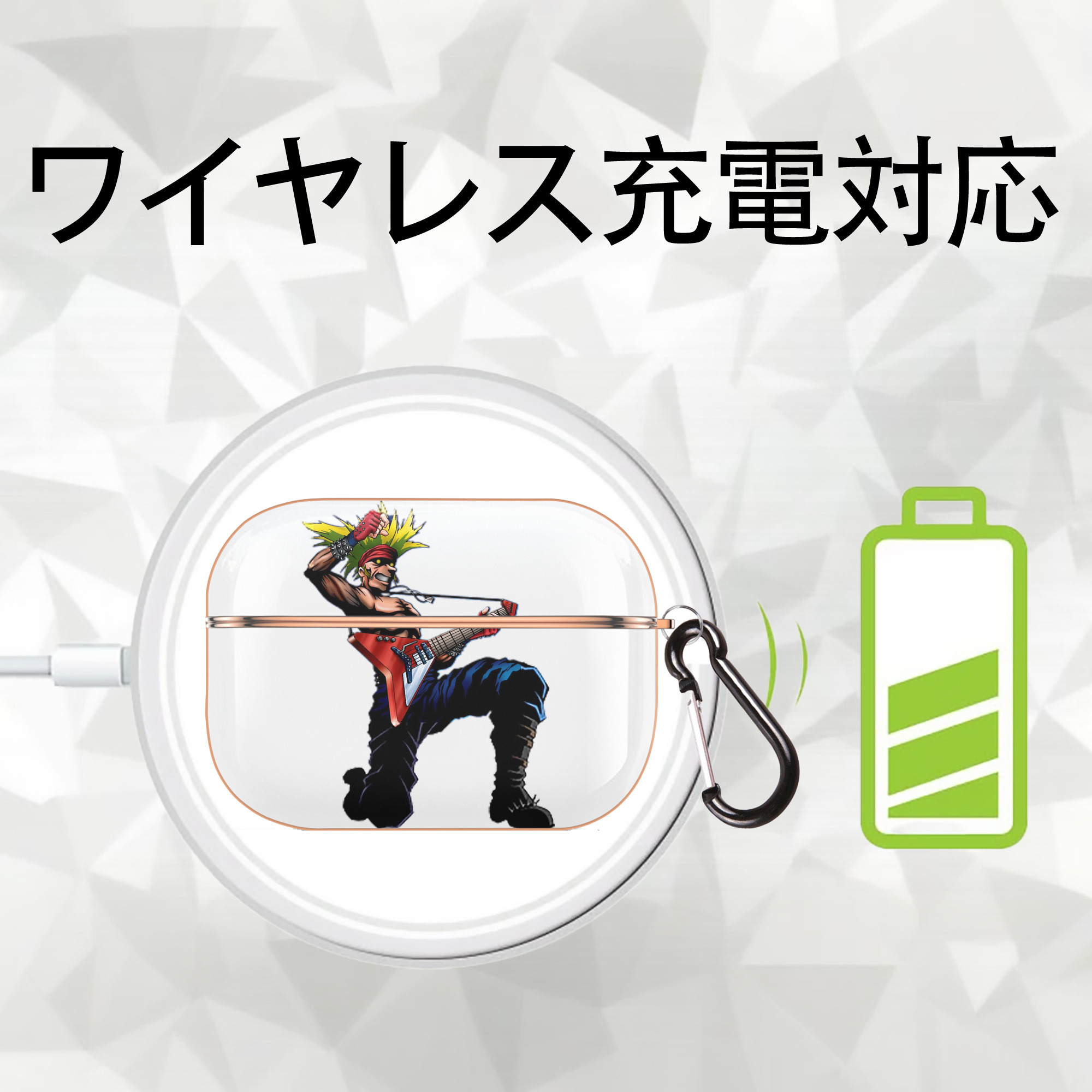 遊☆戯☆王 Yu-Gi-Oh! 【AirPods Pro用】ハードシェル保護ケース｜耐衝撃・防指紋・カラビナ付き商品仕様