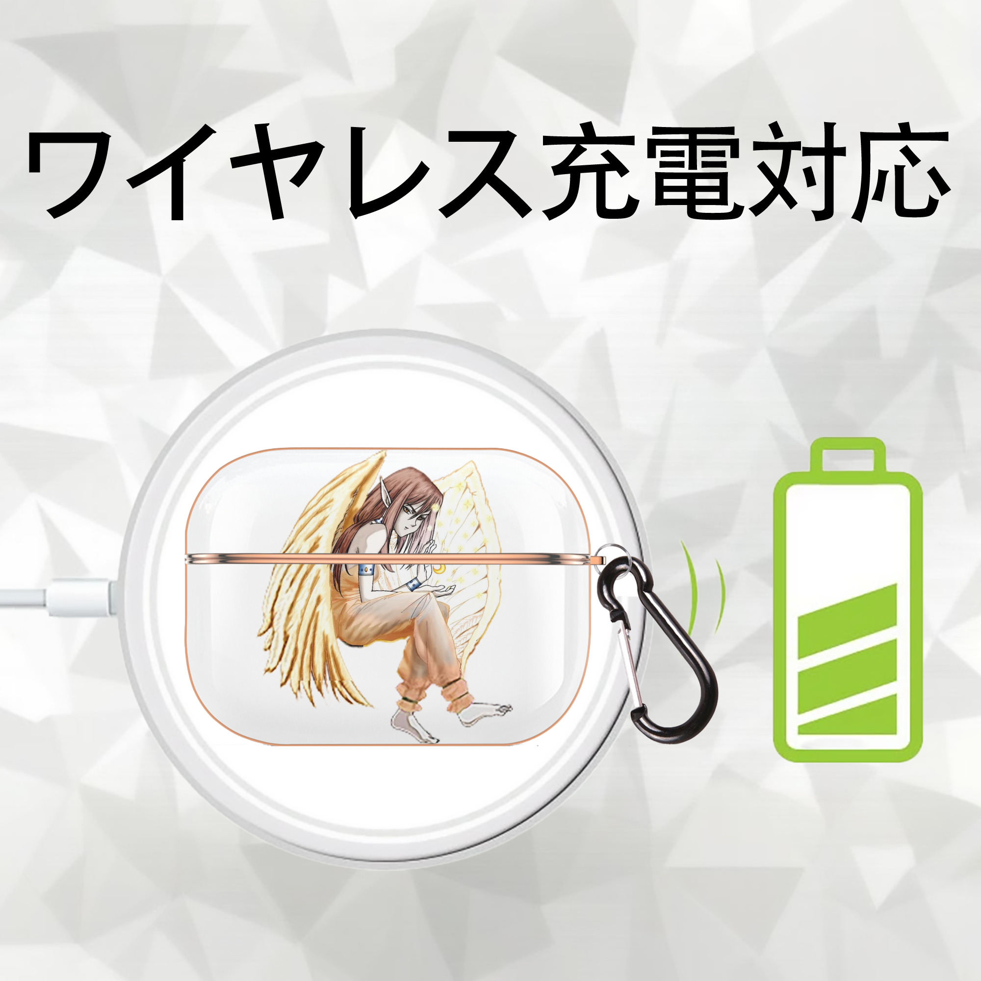 遊☆戯☆王 Yu-Gi-Oh! 【AirPods Pro用】ハードシェル保護ケース｜耐衝撃・防指紋・カラビナ付き商品仕様