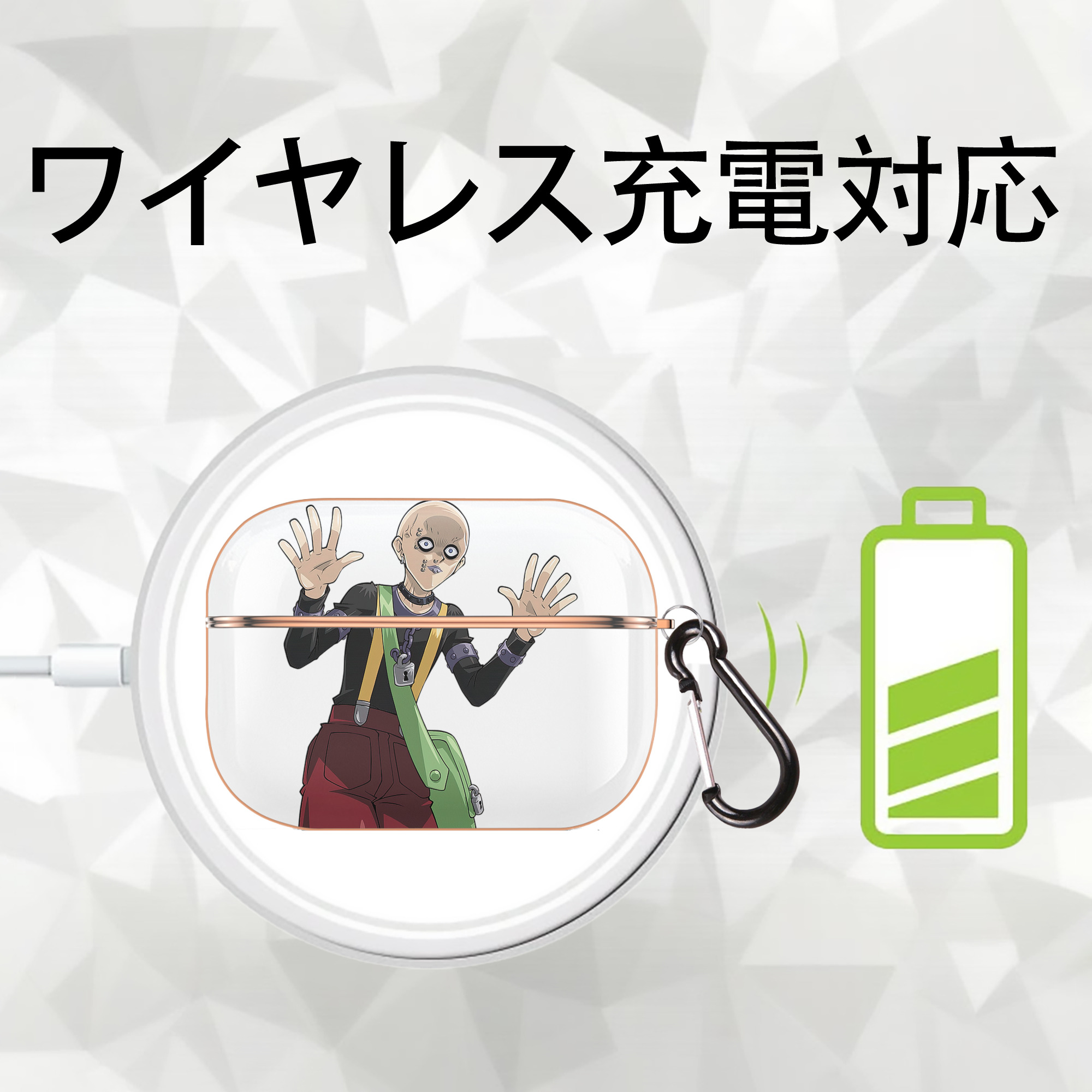 遊☆戯☆王 Yu-Gi-Oh! 【AirPods Pro用】ハードシェル保護ケース｜耐衝撃・防指紋・カラビナ付き商品仕様