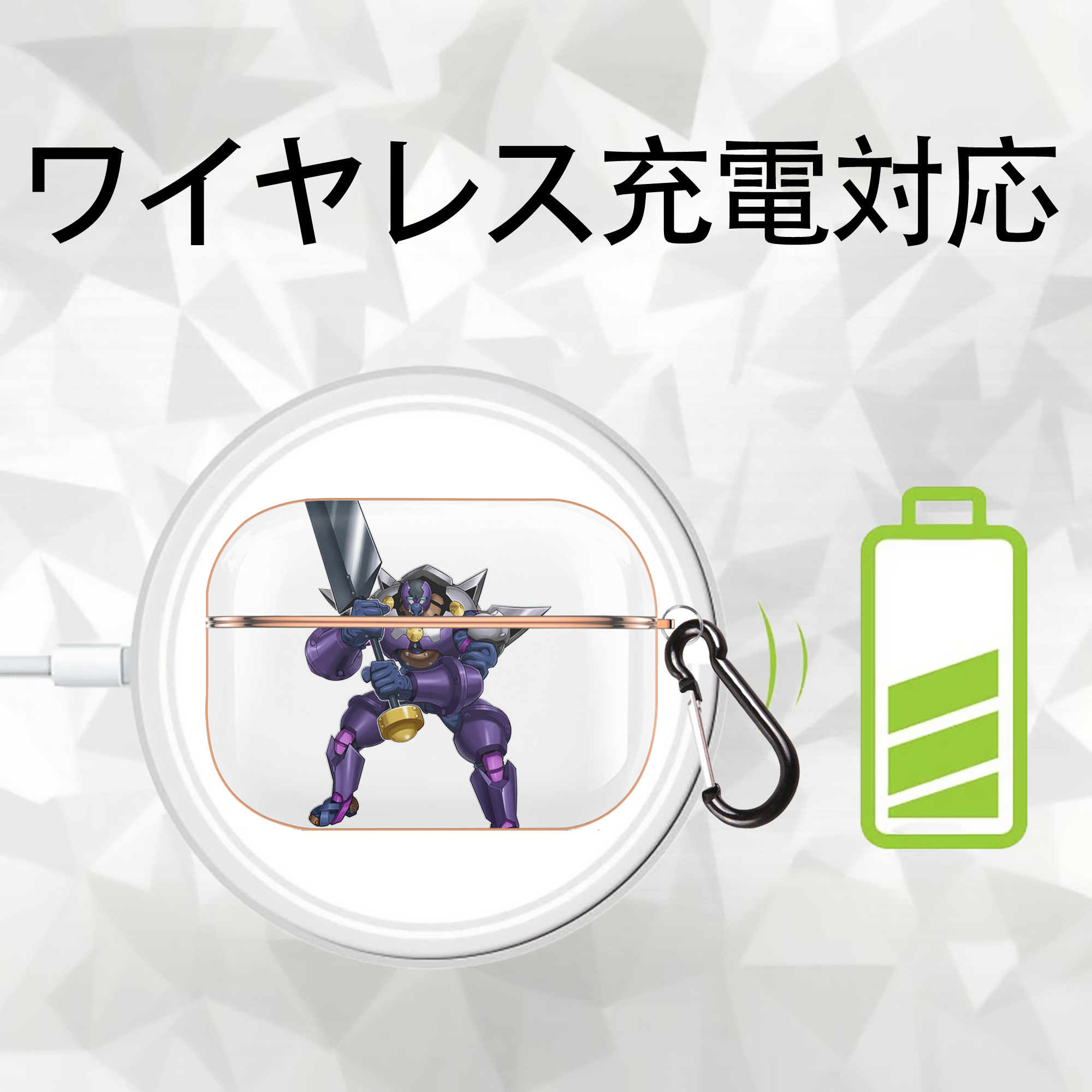 遊☆戯☆王 Yu-Gi-Oh! 【AirPods Pro用】ハードシェル保護ケース｜耐衝撃・防指紋・カラビナ付き商品仕様