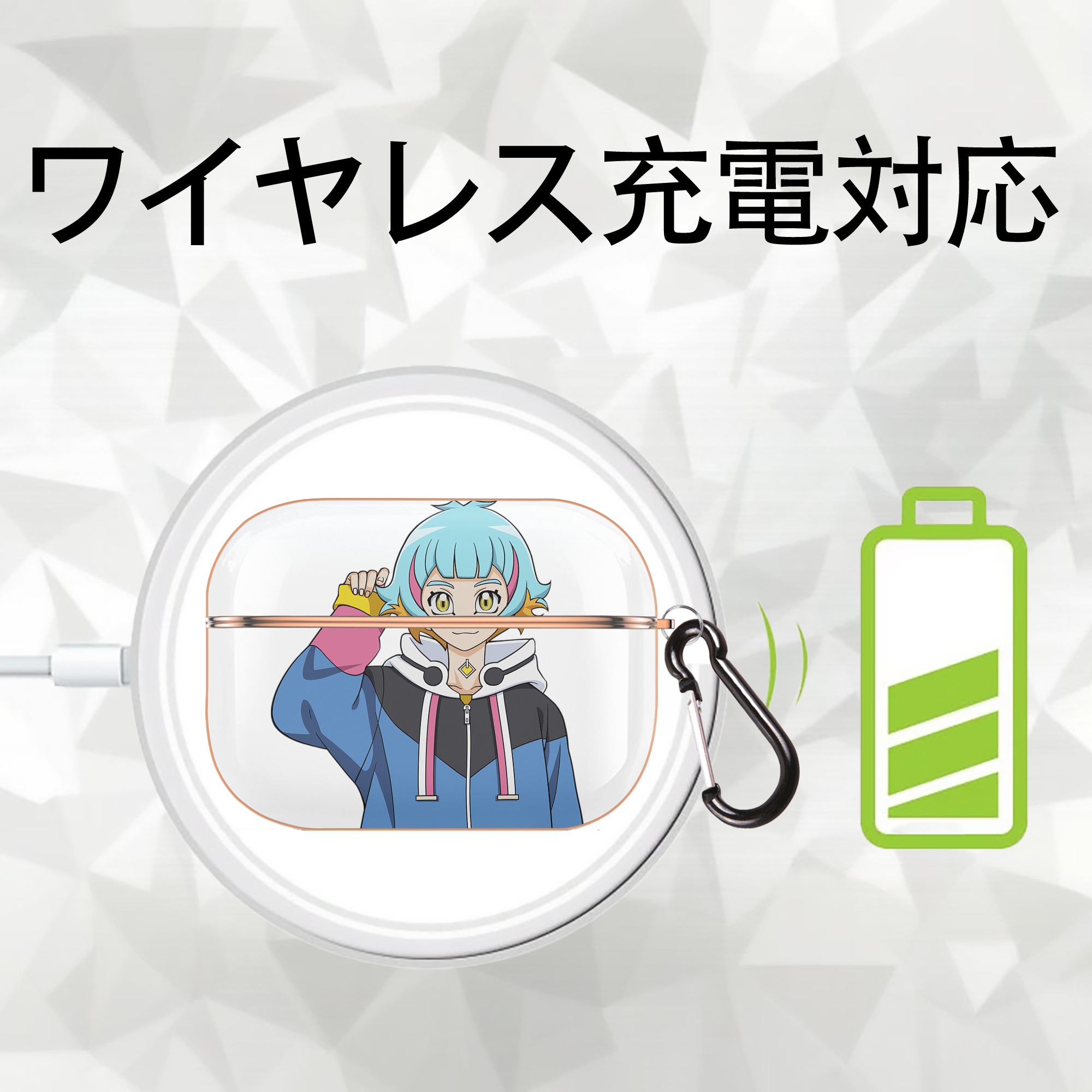 遊☆戯☆王 Yu-Gi-Oh! 【AirPods Pro用】ハードシェル保護ケース｜耐衝撃・防指紋・カラビナ付き商品仕様