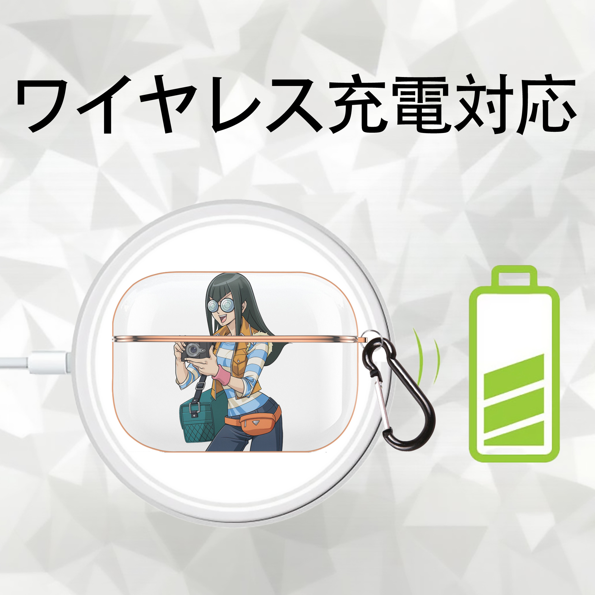 遊☆戯☆王 Yu-Gi-Oh! 【AirPods Pro用】ハードシェル保護ケース｜耐衝撃・防指紋・カラビナ付き商品仕様